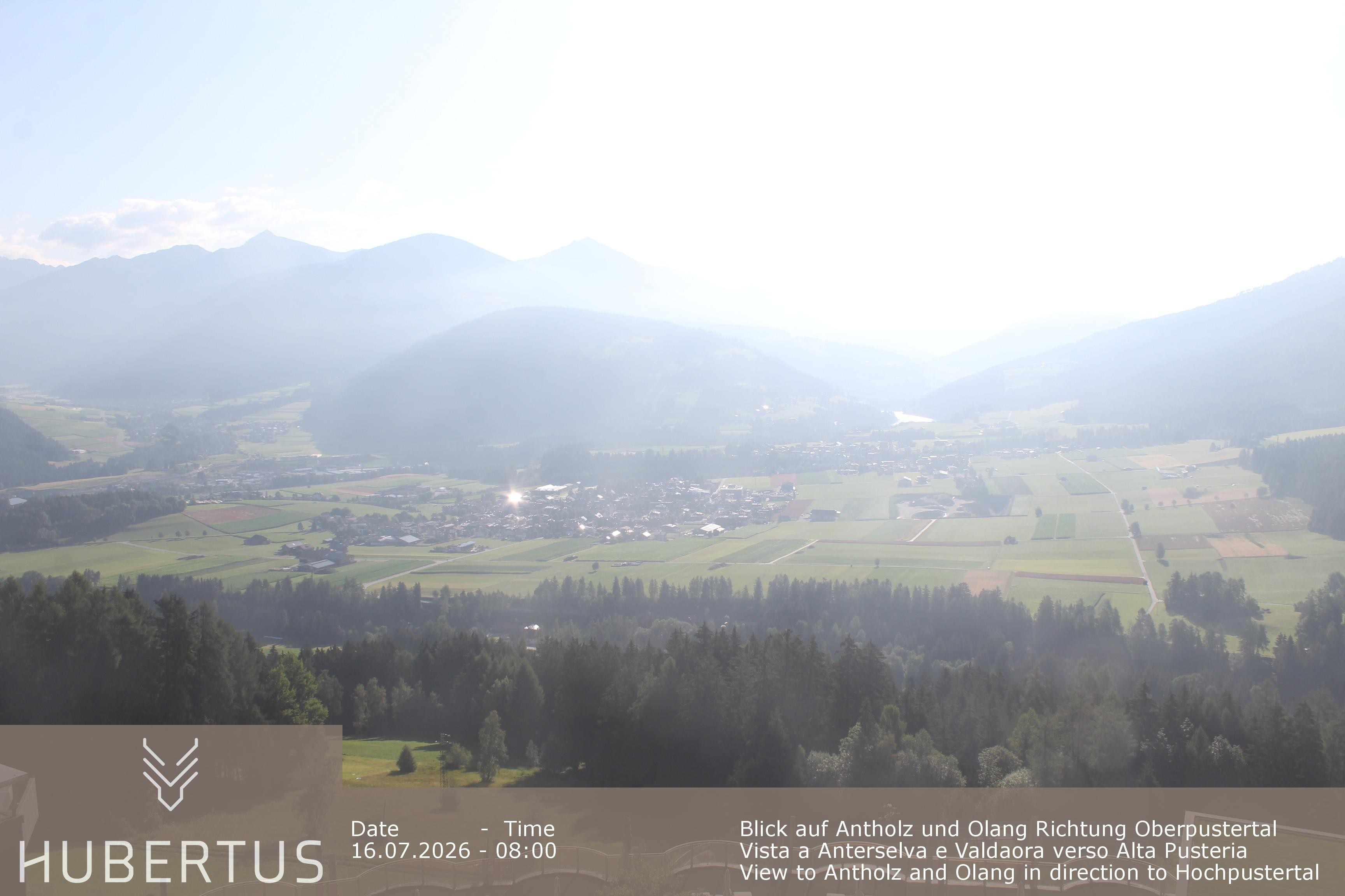 Archived image Webcam Olang in South Tyrol – Hotel Hubertus