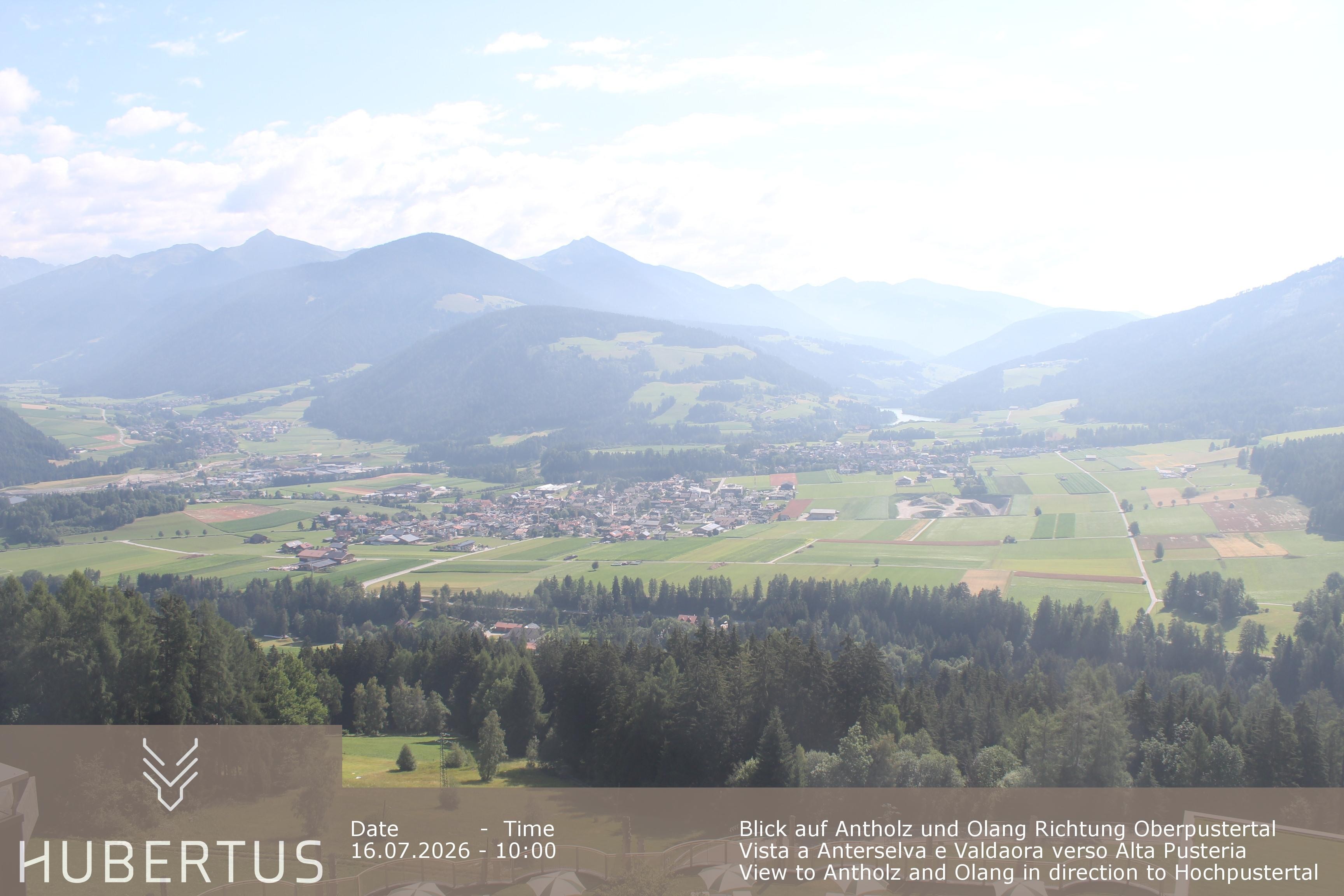 Archived image Webcam Olang in South Tyrol – Hotel Hubertus