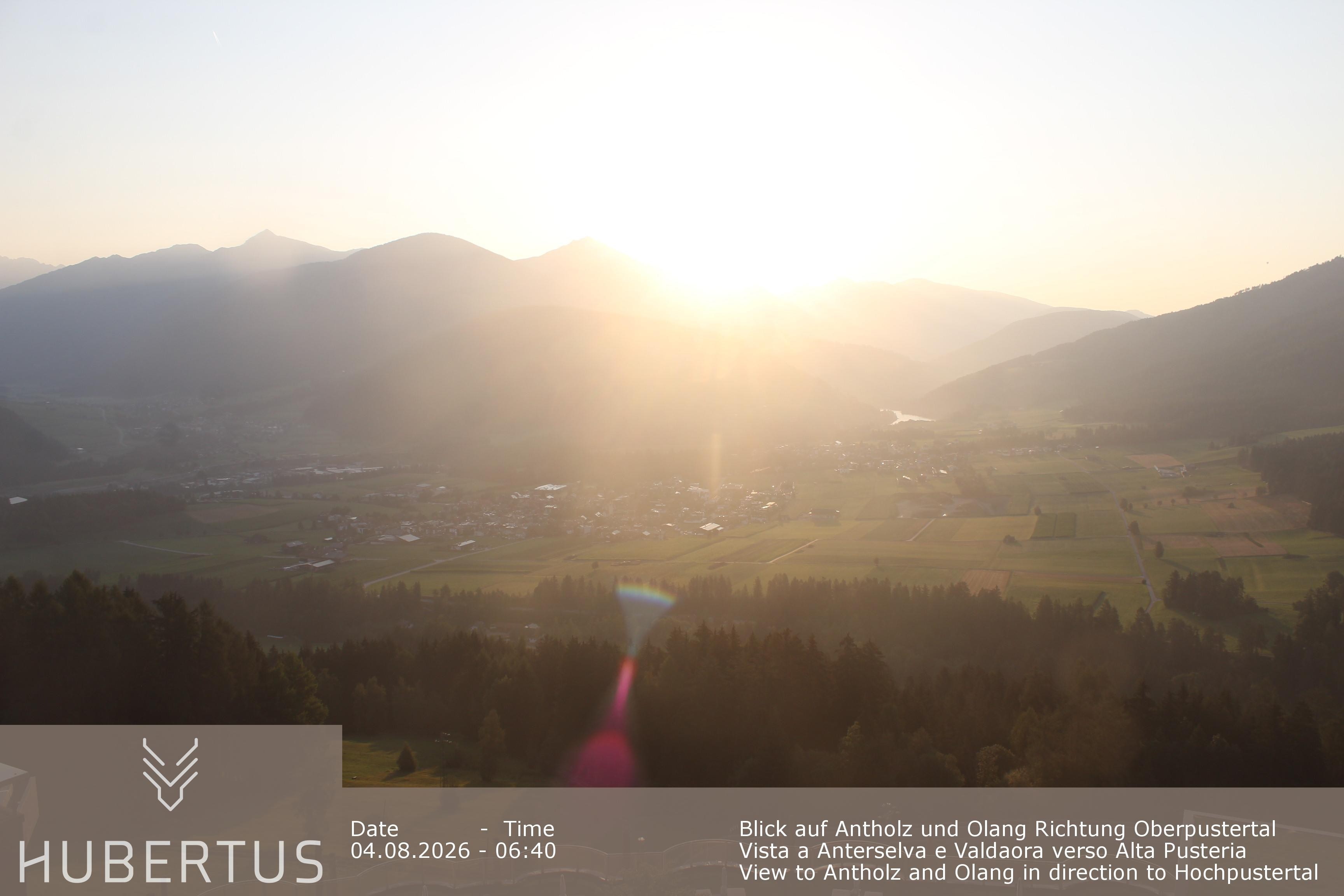 Archived image Webcam Olang in South Tyrol – Hotel Hubertus