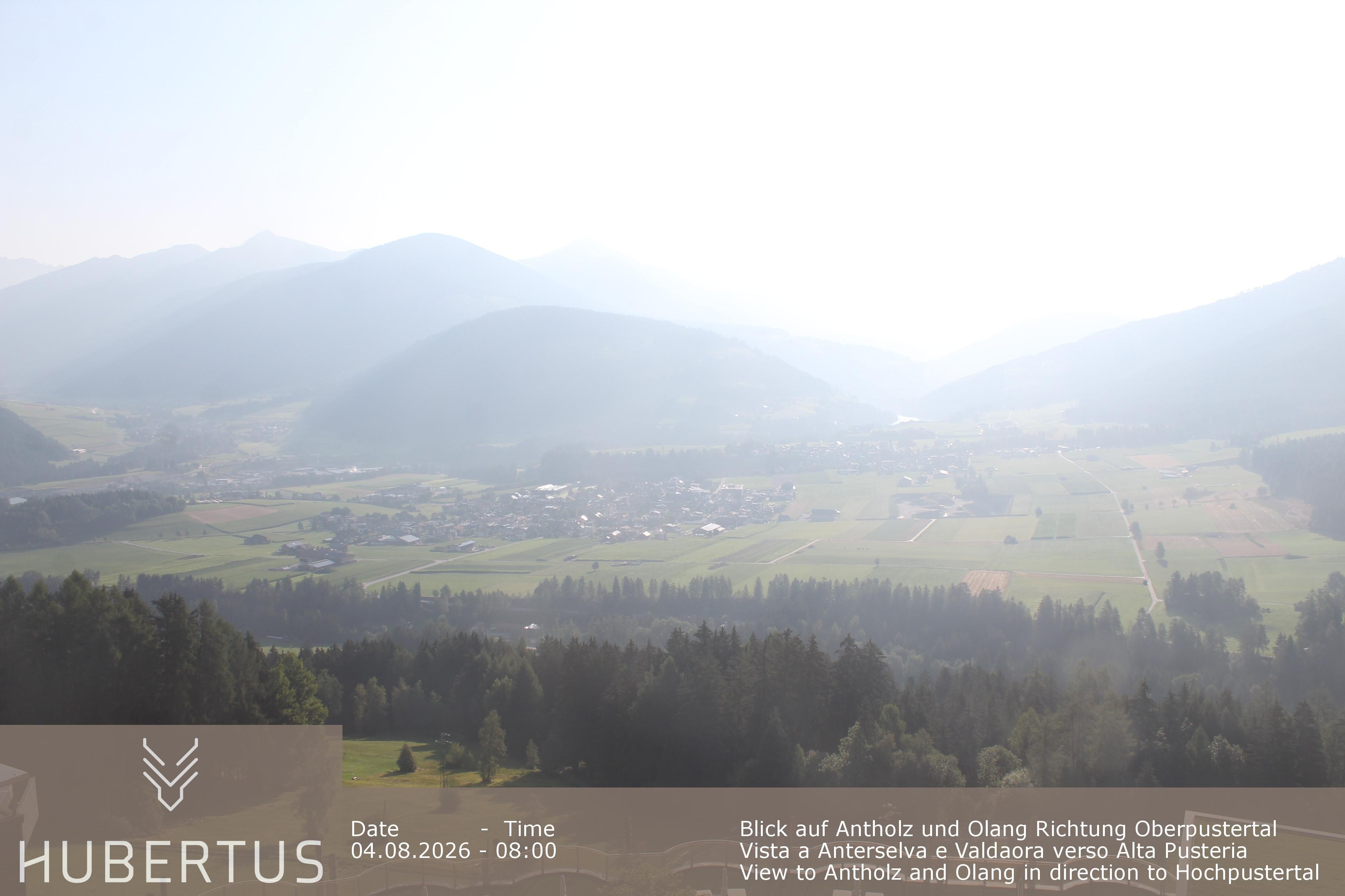 Archived image Webcam Olang in South Tyrol – Hotel Hubertus