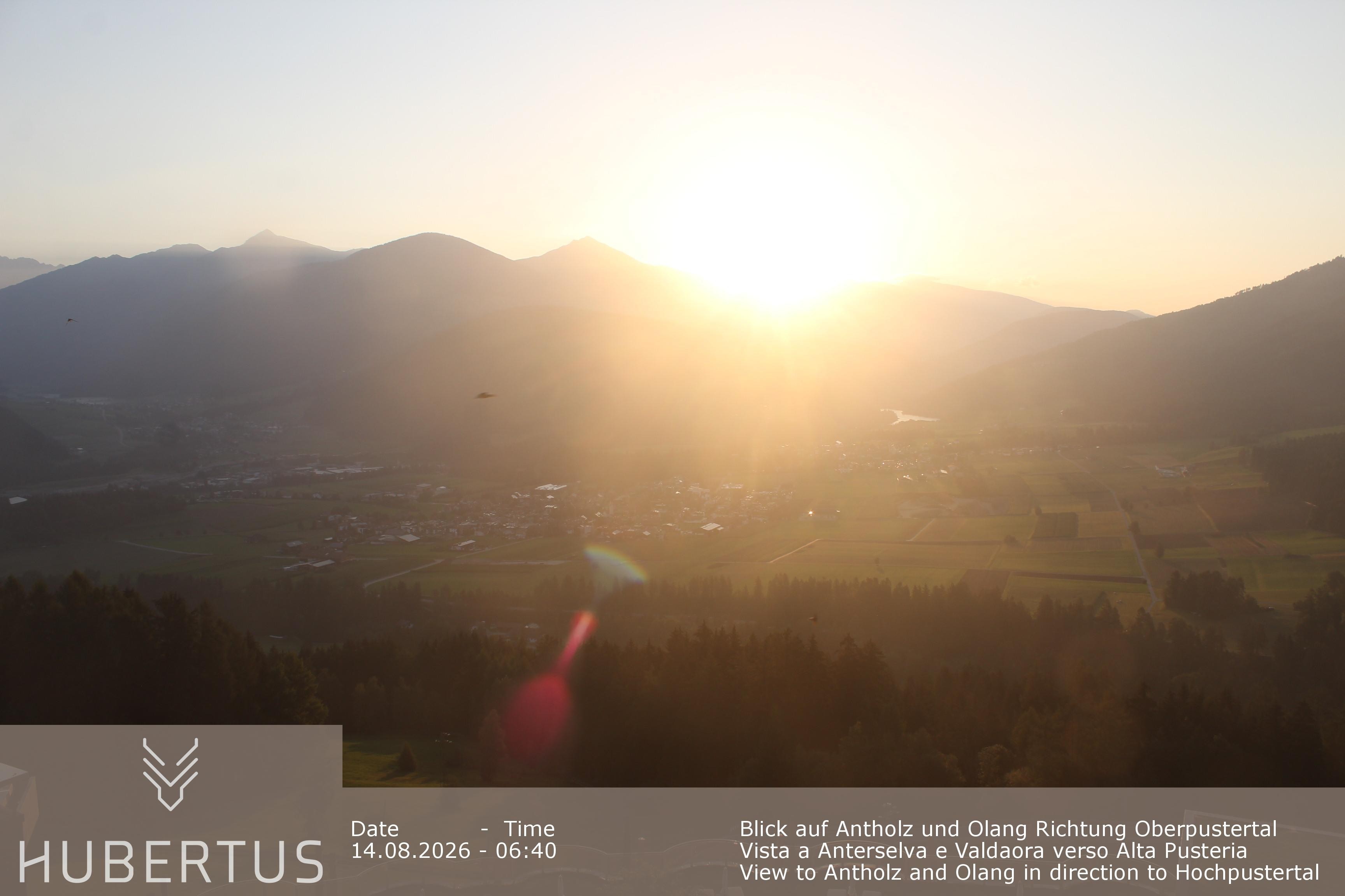 Archived image Webcam Olang in South Tyrol – Hotel Hubertus