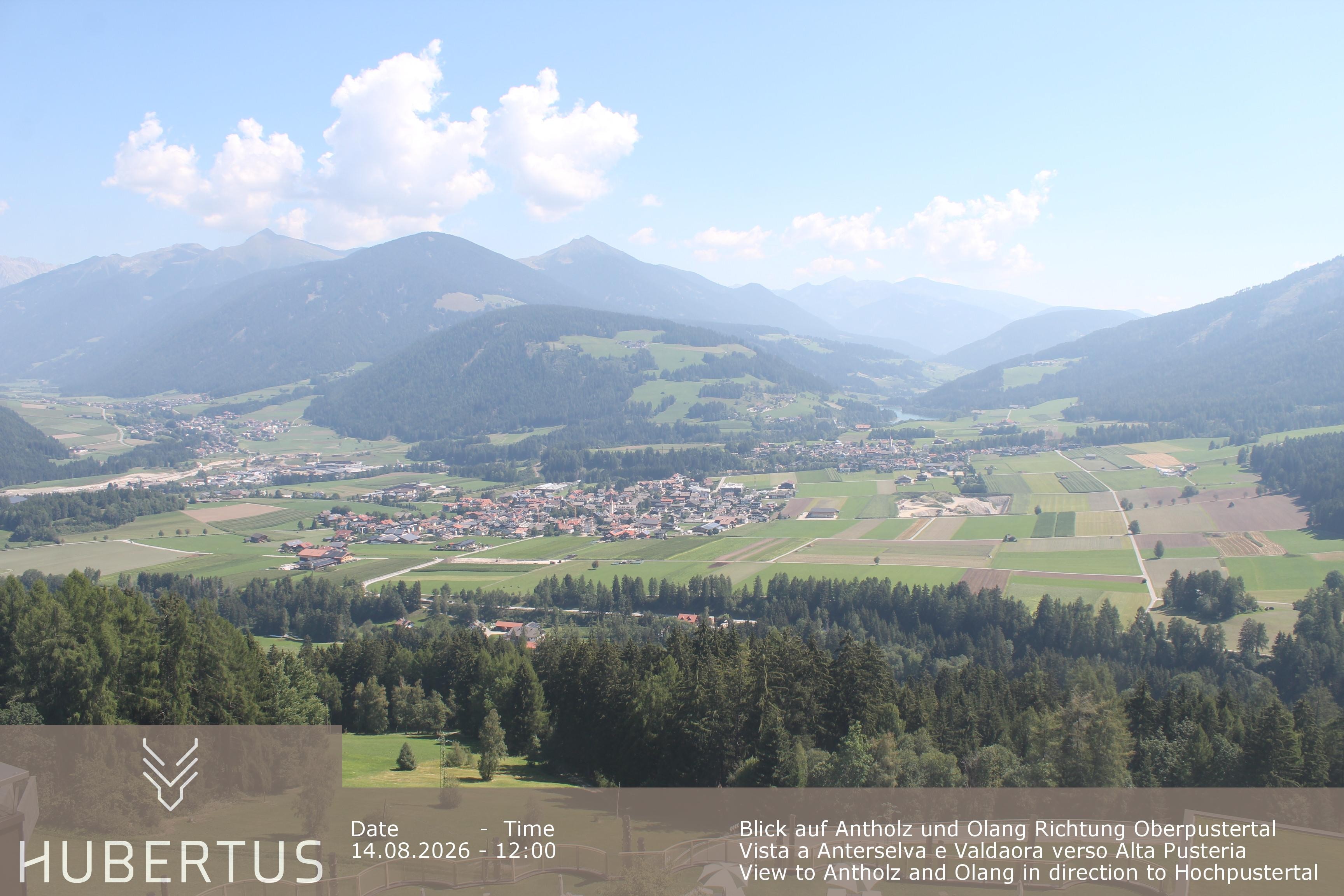 Archived image Webcam Olang in South Tyrol – Hotel Hubertus
