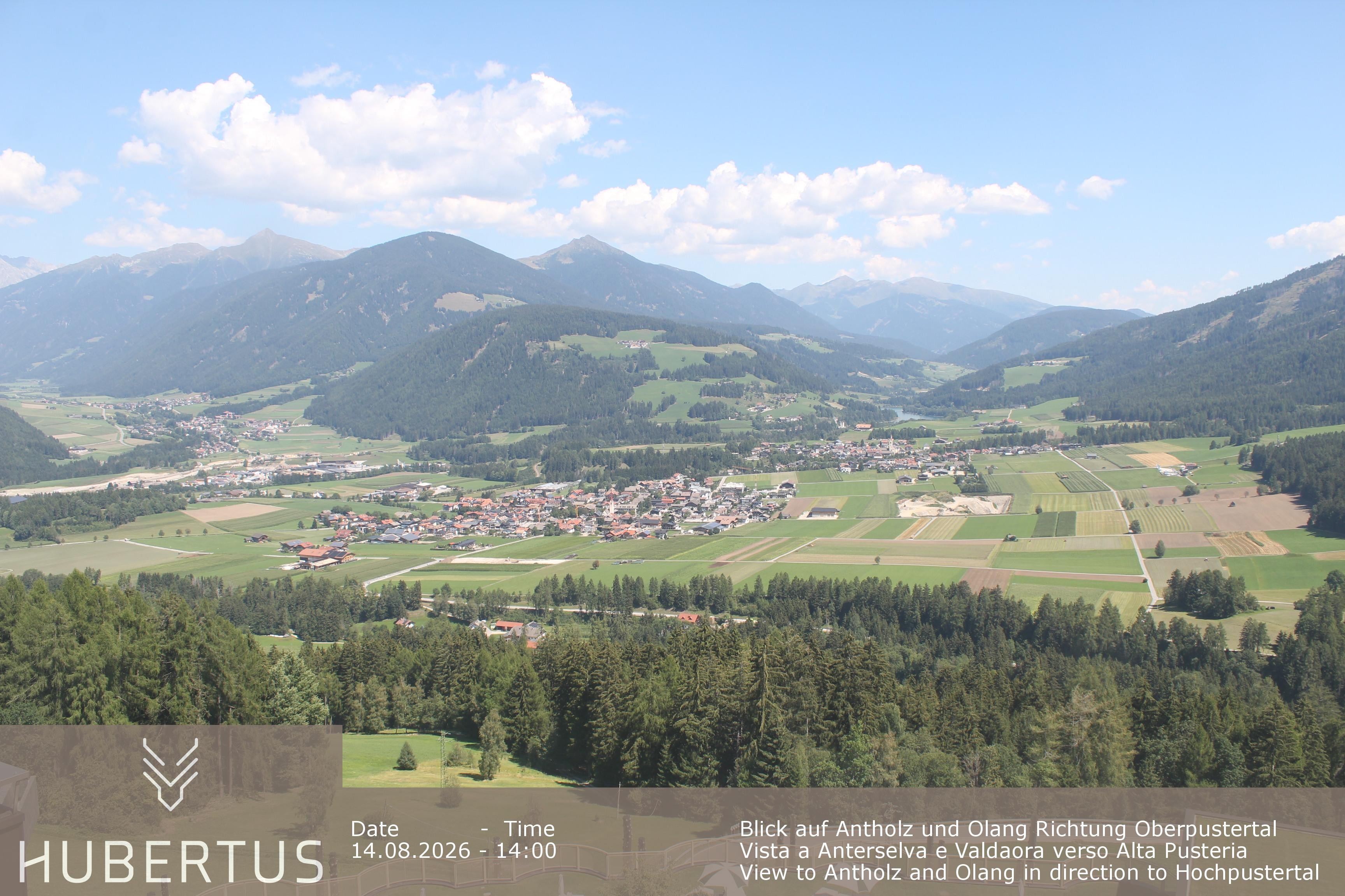 Archived image Webcam Olang in South Tyrol – Hotel Hubertus