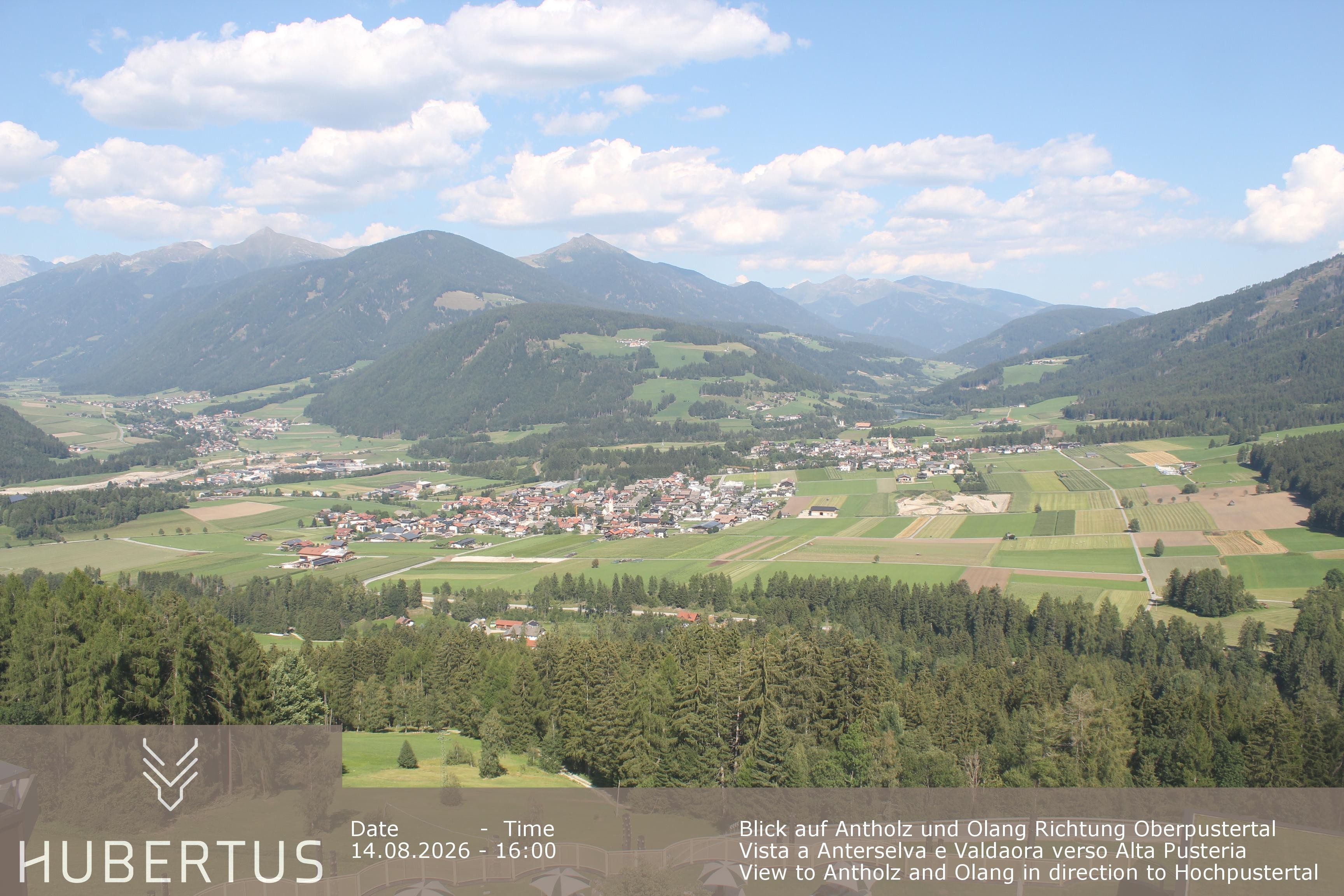 Archived image Webcam Olang in South Tyrol – Hotel Hubertus