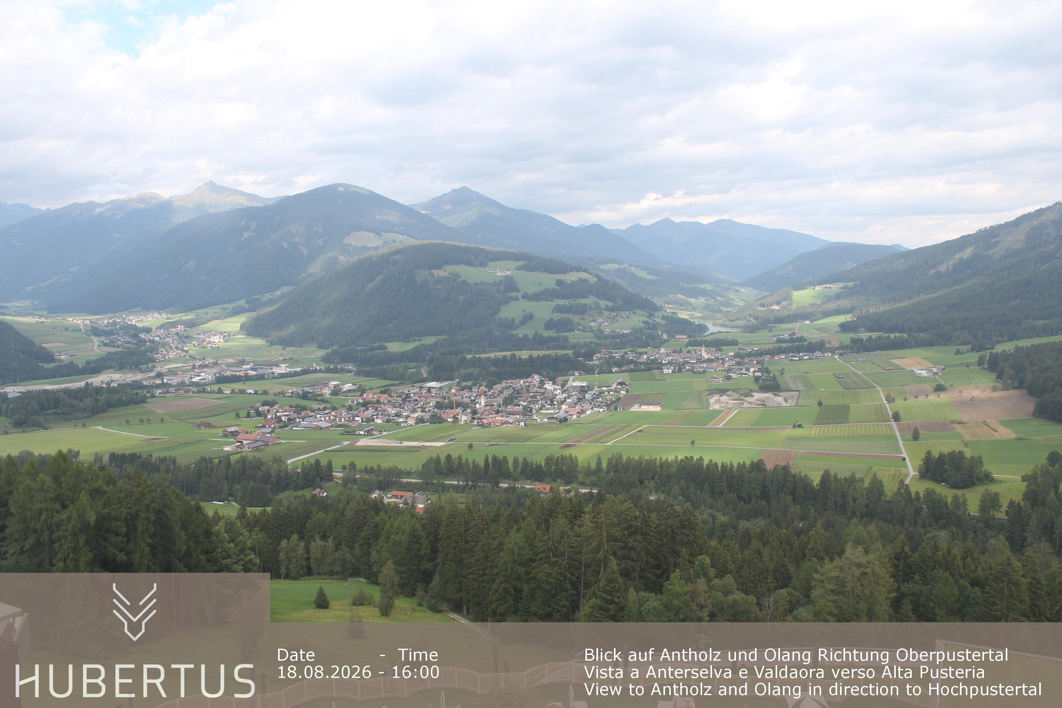Archived image Webcam Olang in South Tyrol – Hotel Hubertus