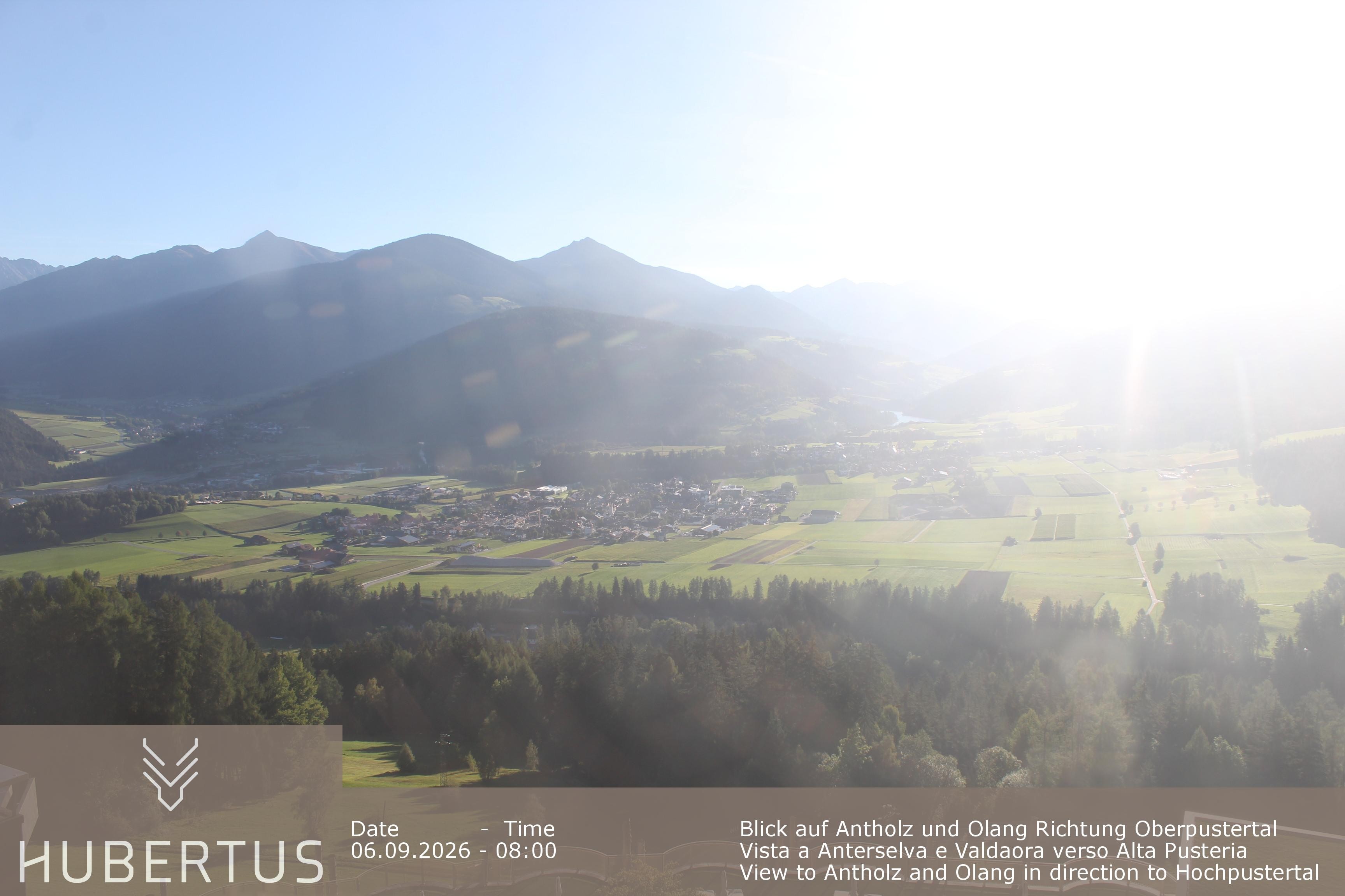 Archived image Webcam Olang in South Tyrol – Hotel Hubertus