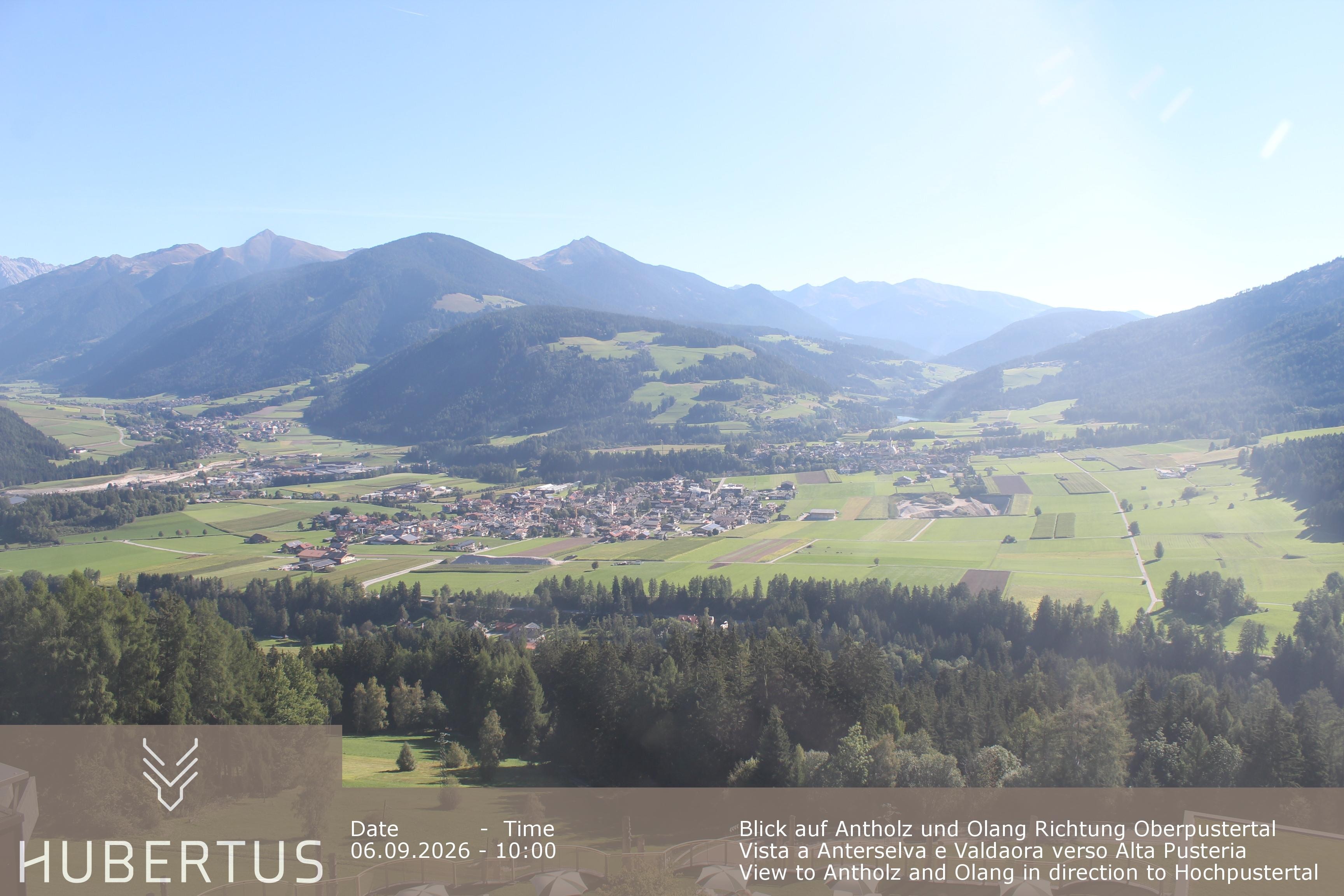 Archived image Webcam Olang in South Tyrol – Hotel Hubertus