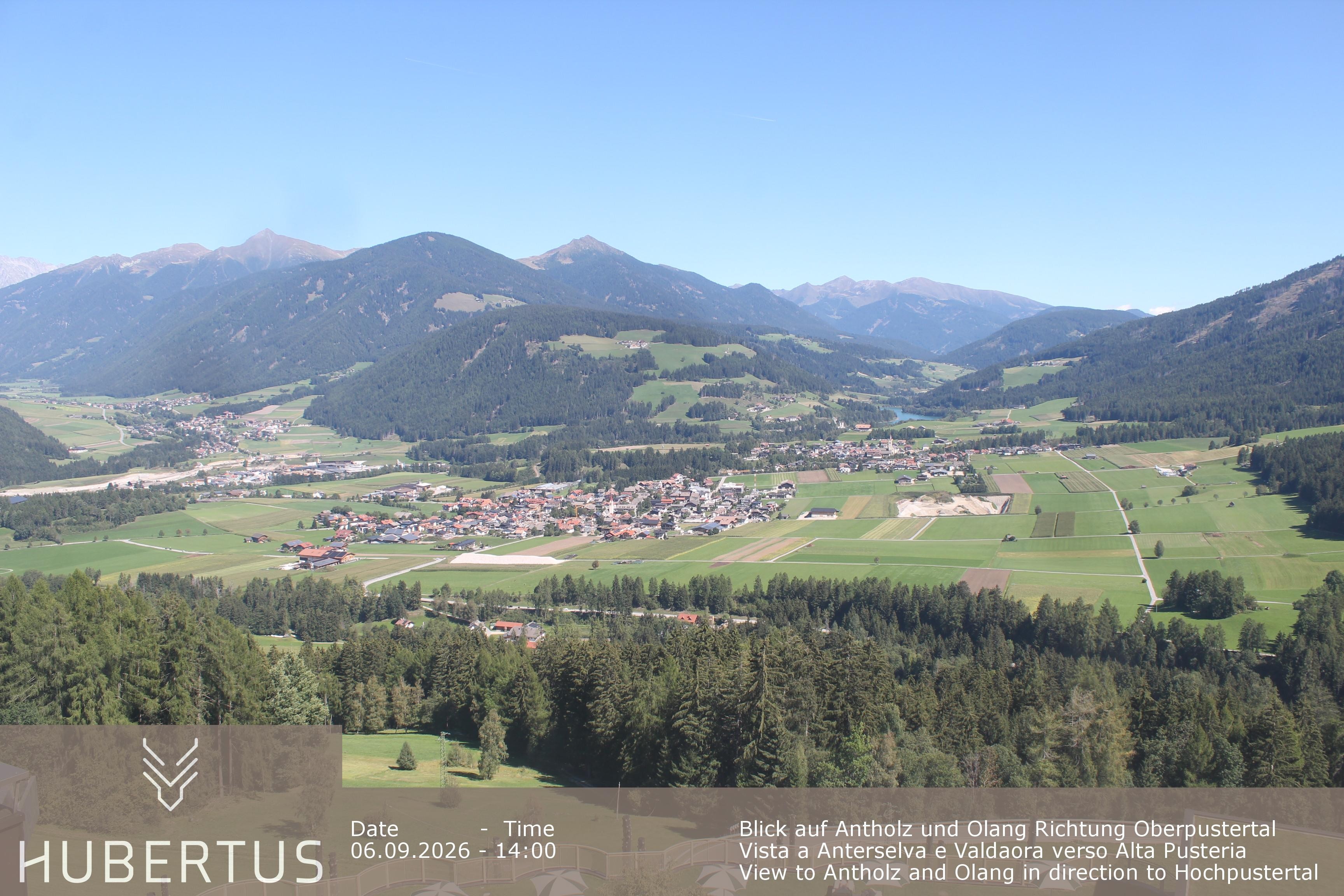 Archived image Webcam Olang in South Tyrol – Hotel Hubertus