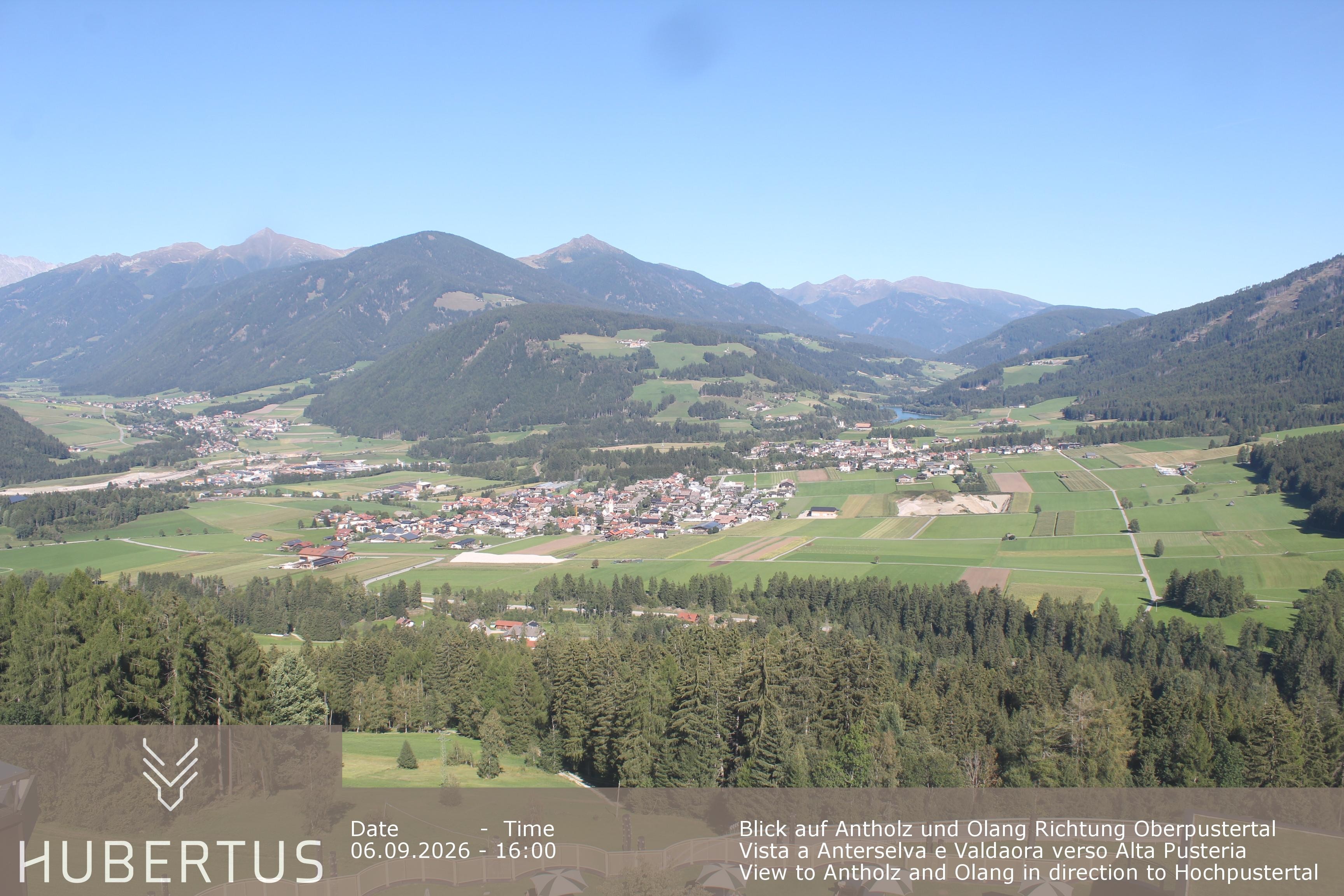 Archived image Webcam Olang in South Tyrol – Hotel Hubertus