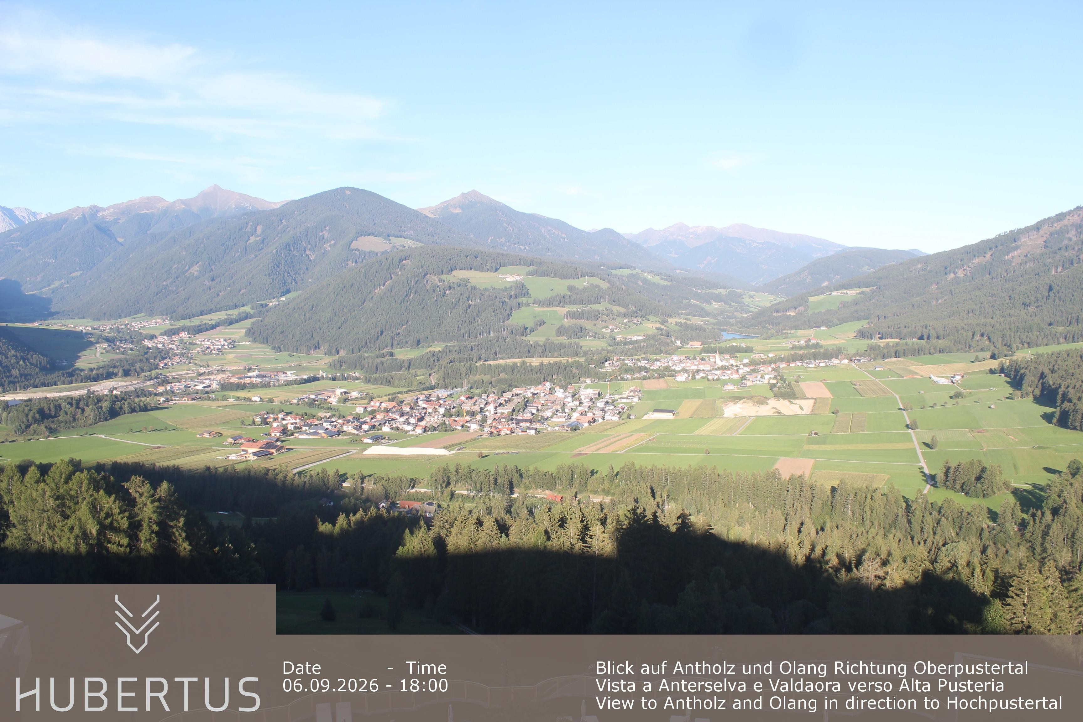 Archived image Webcam Olang in South Tyrol – Hotel Hubertus