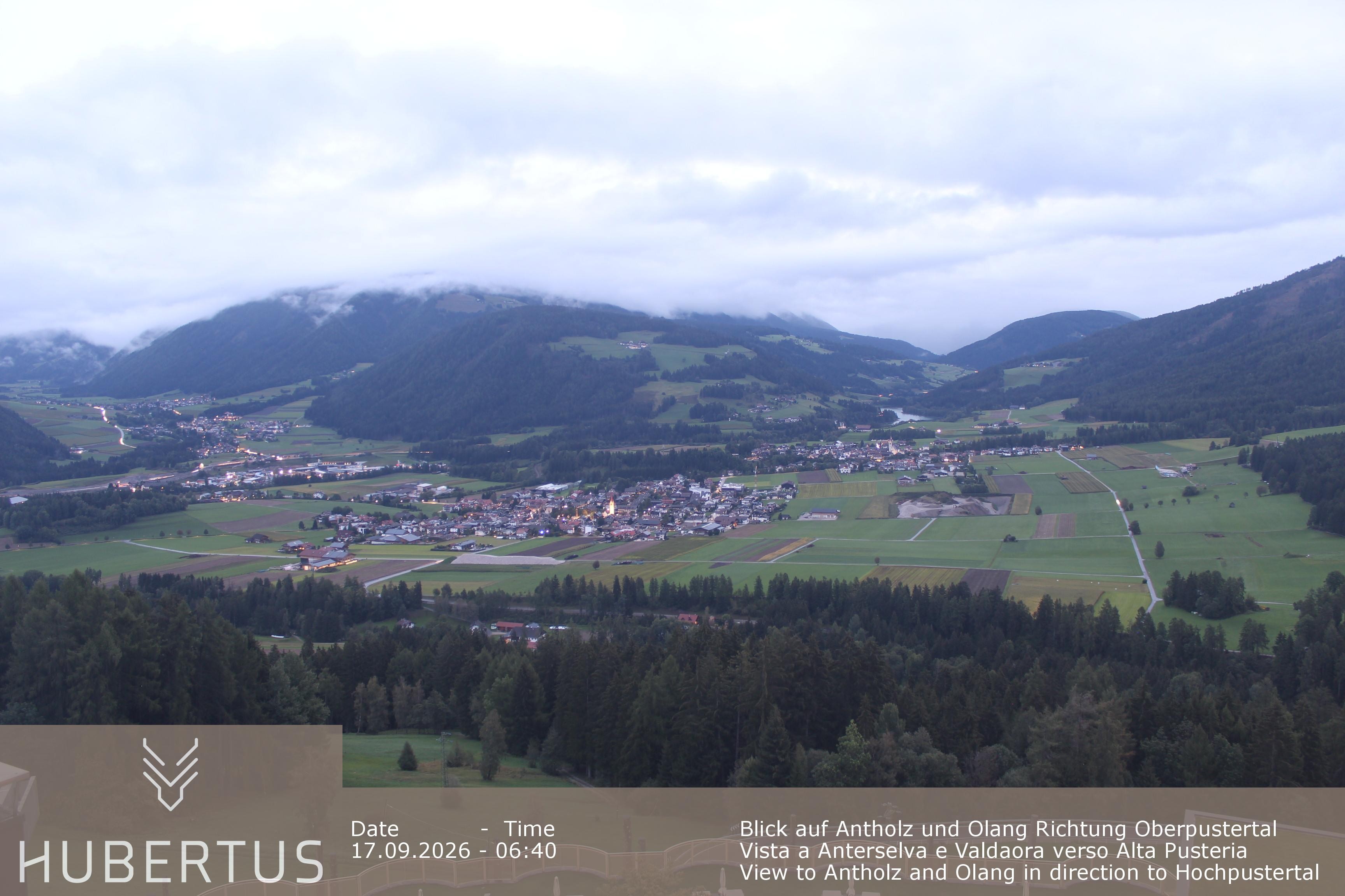 Archived image Webcam Olang in South Tyrol – Hotel Hubertus