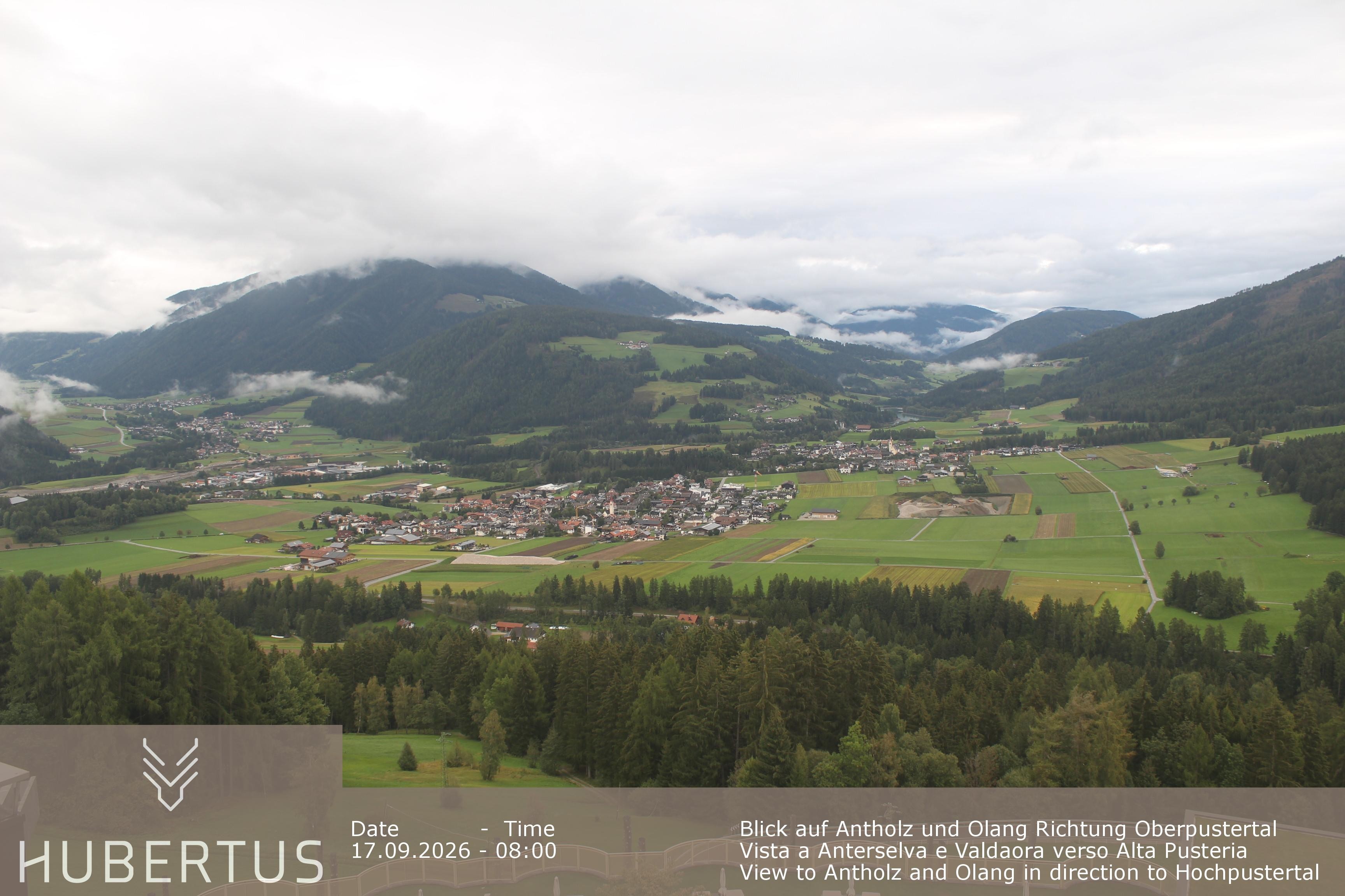 Archived image Webcam Olang in South Tyrol – Hotel Hubertus