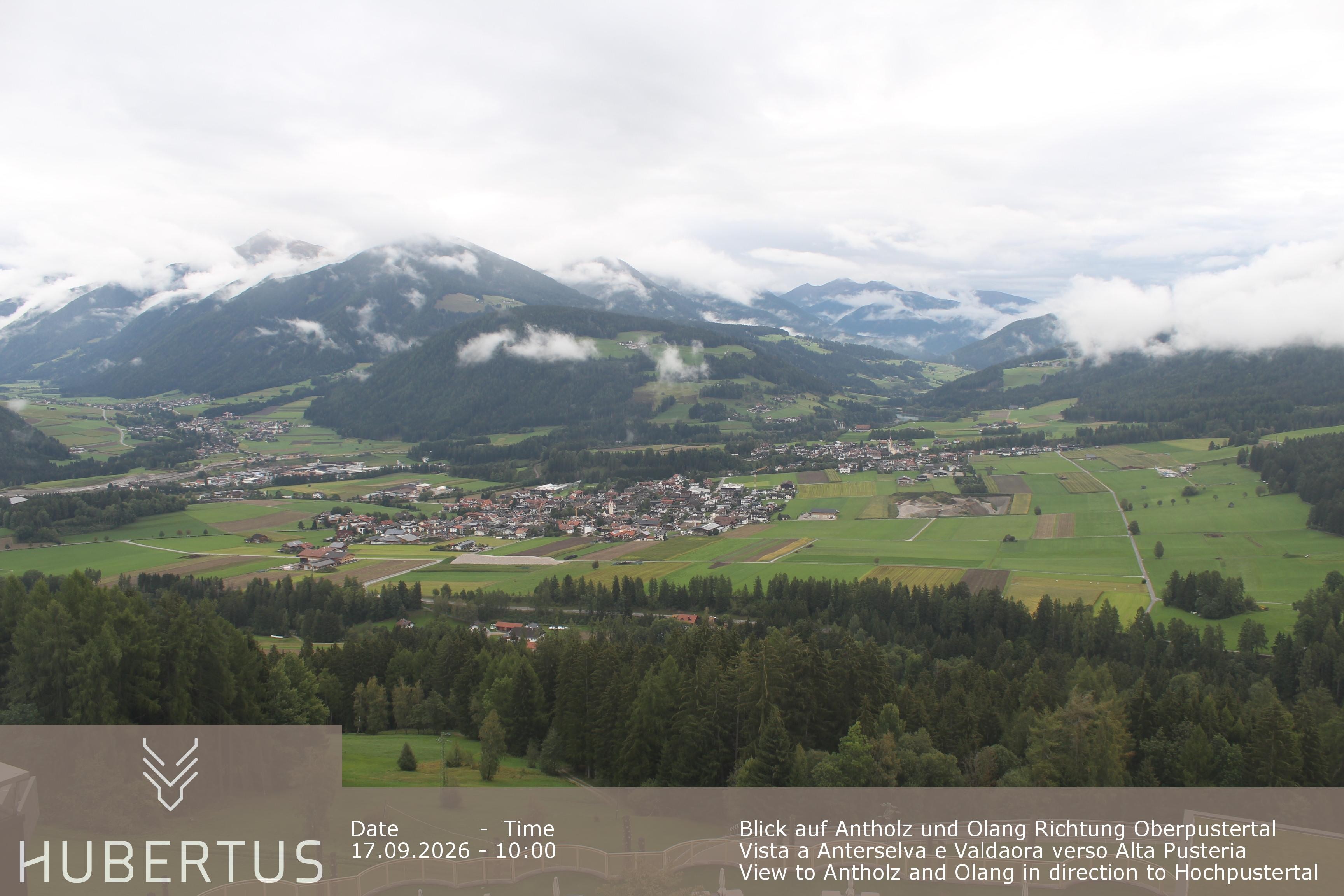 Archived image Webcam Olang in South Tyrol – Hotel Hubertus