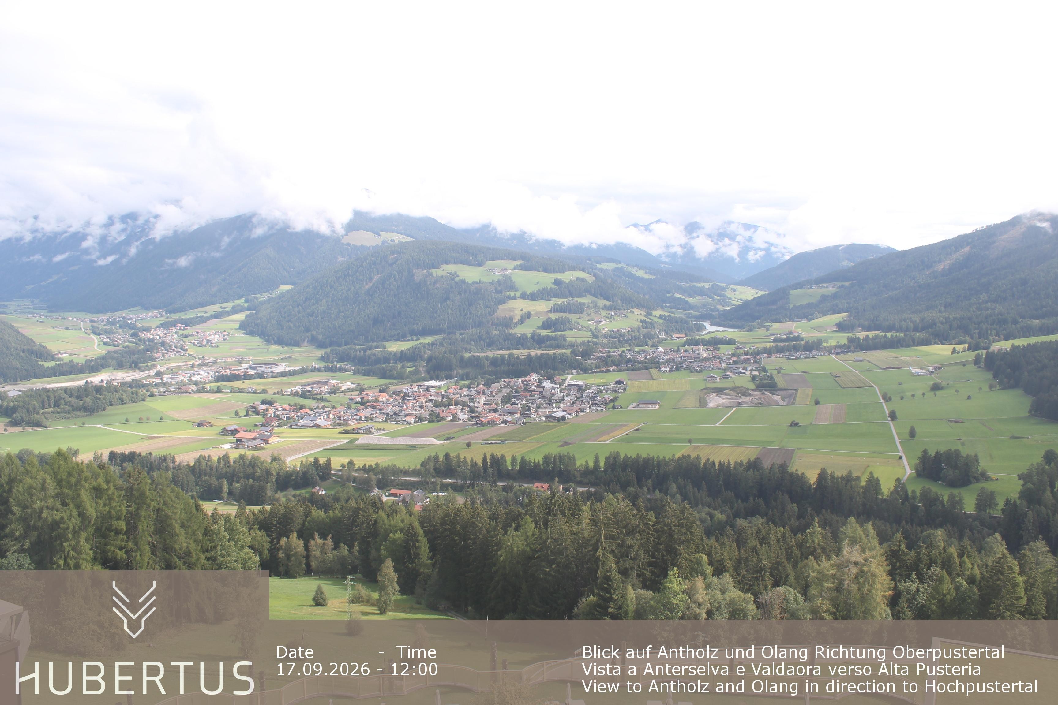 Archived image Webcam Olang in South Tyrol – Hotel Hubertus