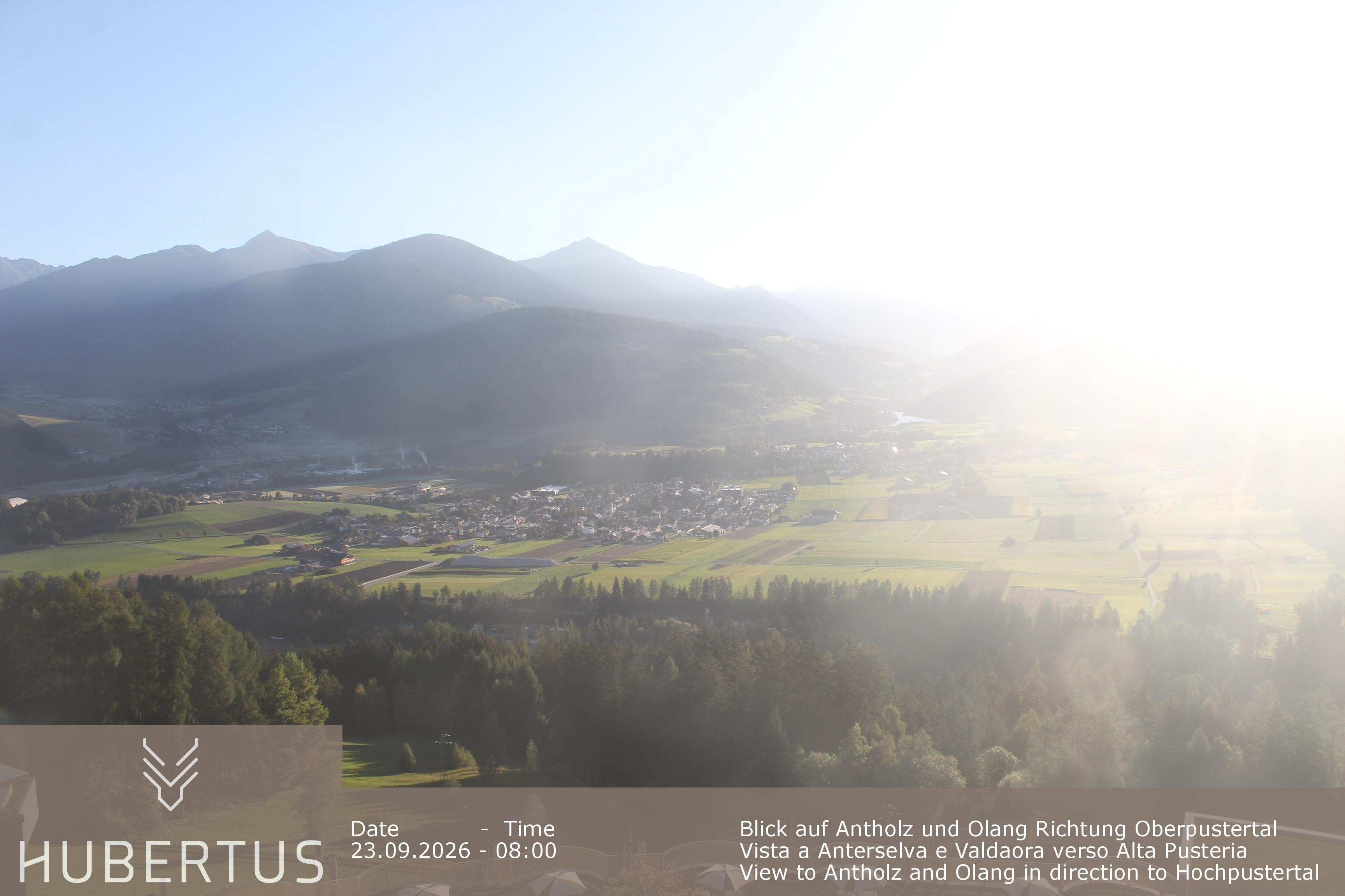 Archived image Webcam Olang in South Tyrol – Hotel Hubertus