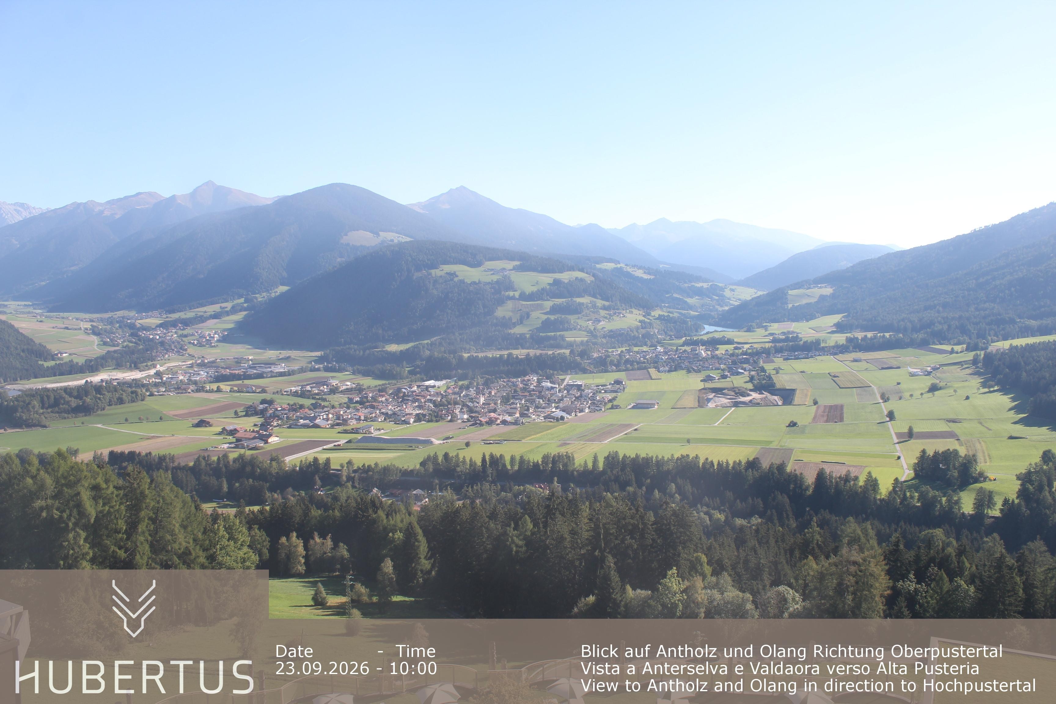 Archived image Webcam Olang in South Tyrol – Hotel Hubertus
