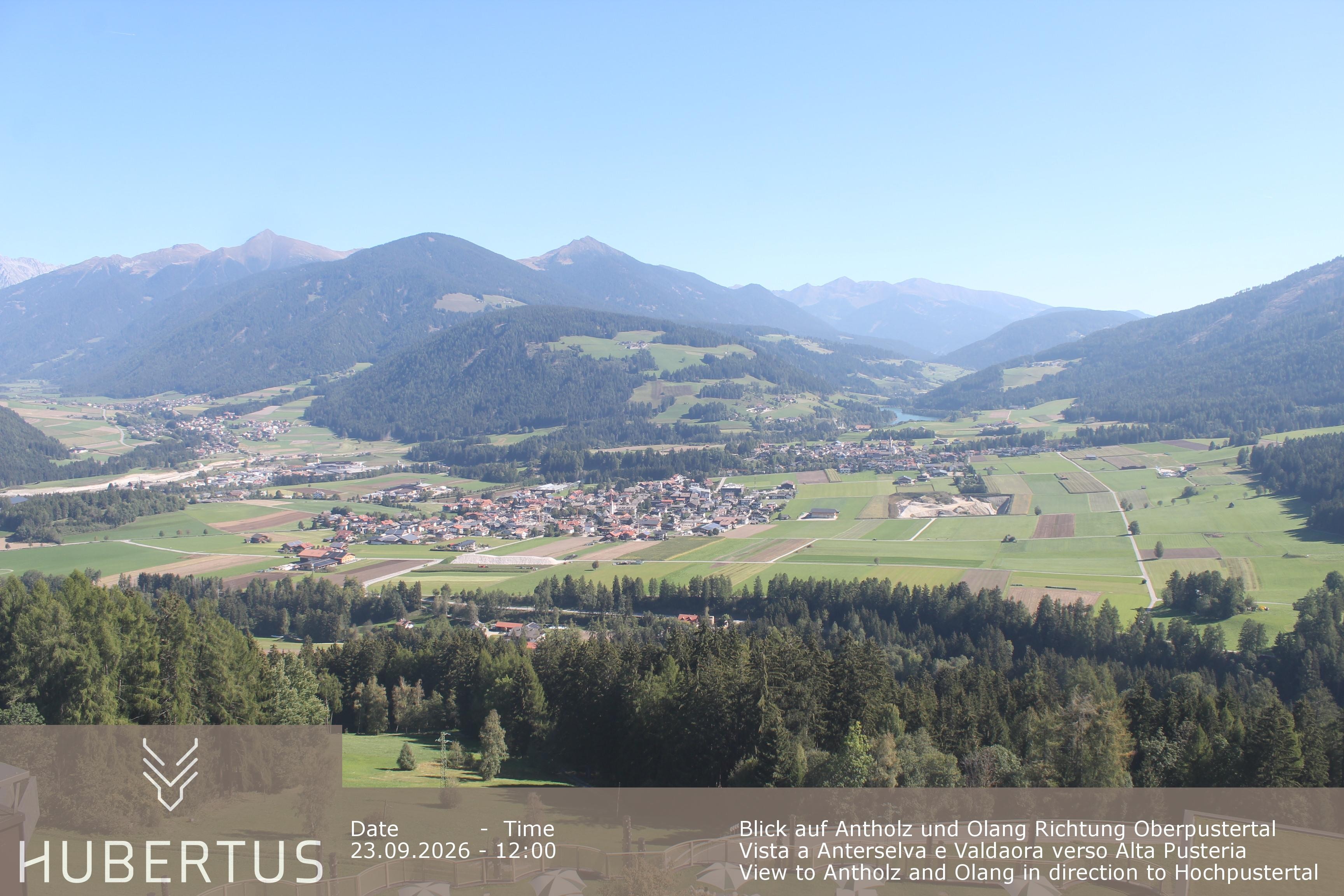 Archived image Webcam Olang in South Tyrol – Hotel Hubertus