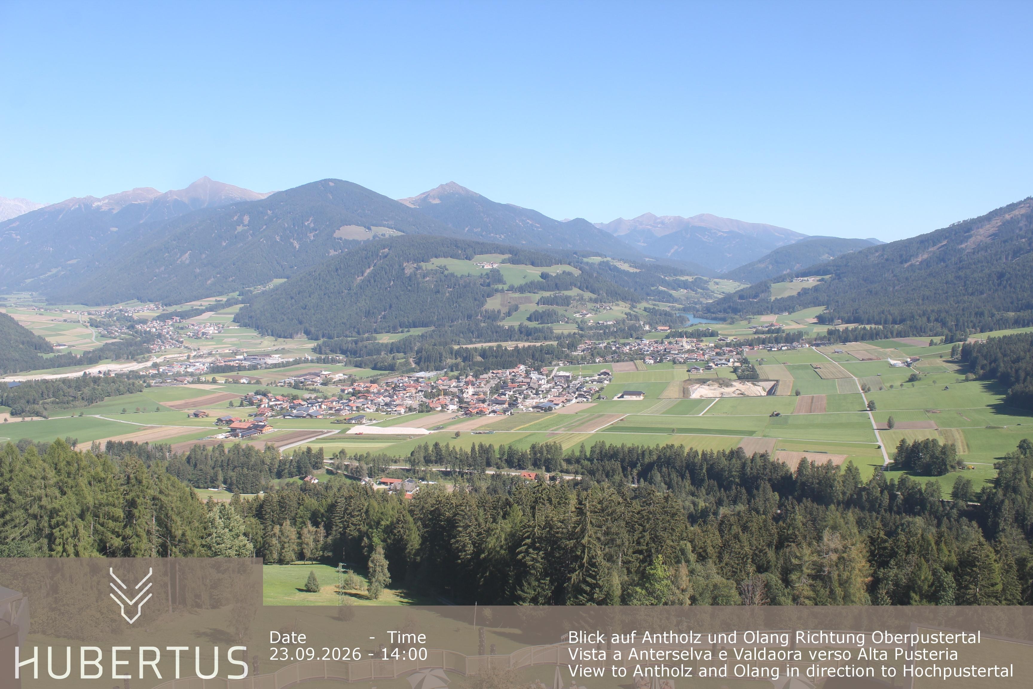 Archived image Webcam Olang in South Tyrol – Hotel Hubertus