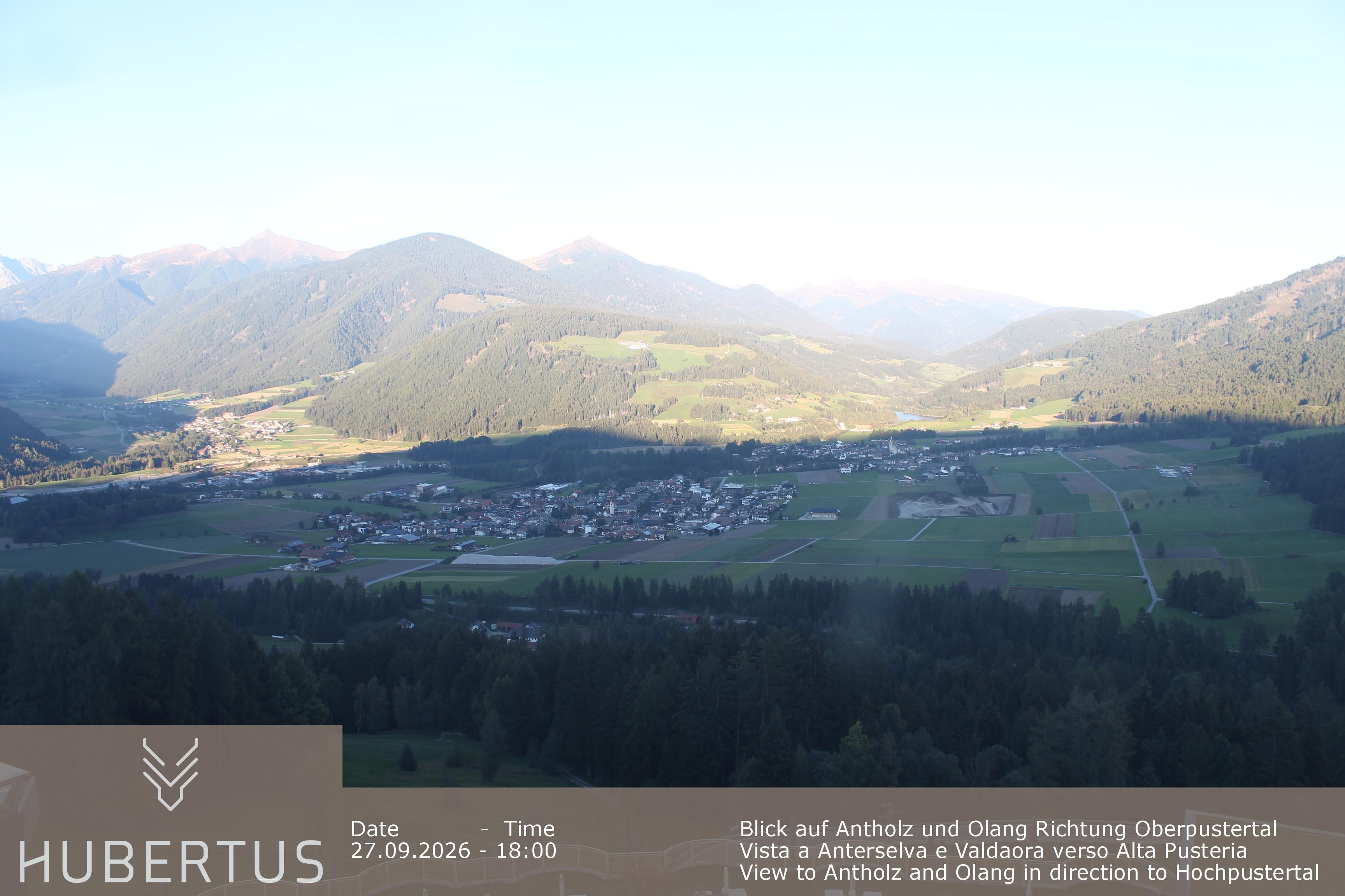 Archived image Webcam Olang in South Tyrol – Hotel Hubertus