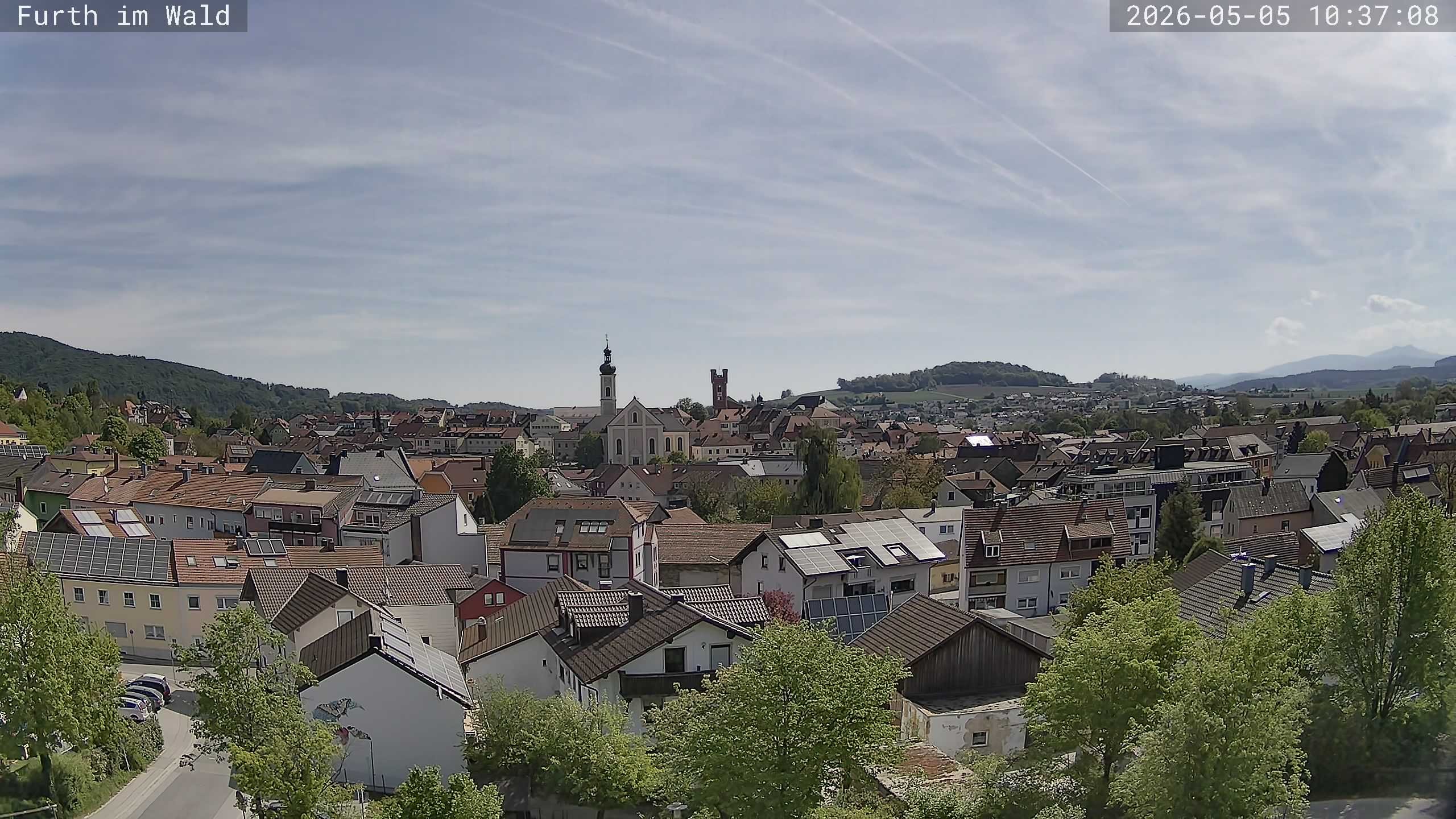Archived image Webcam City of Furth im Wald