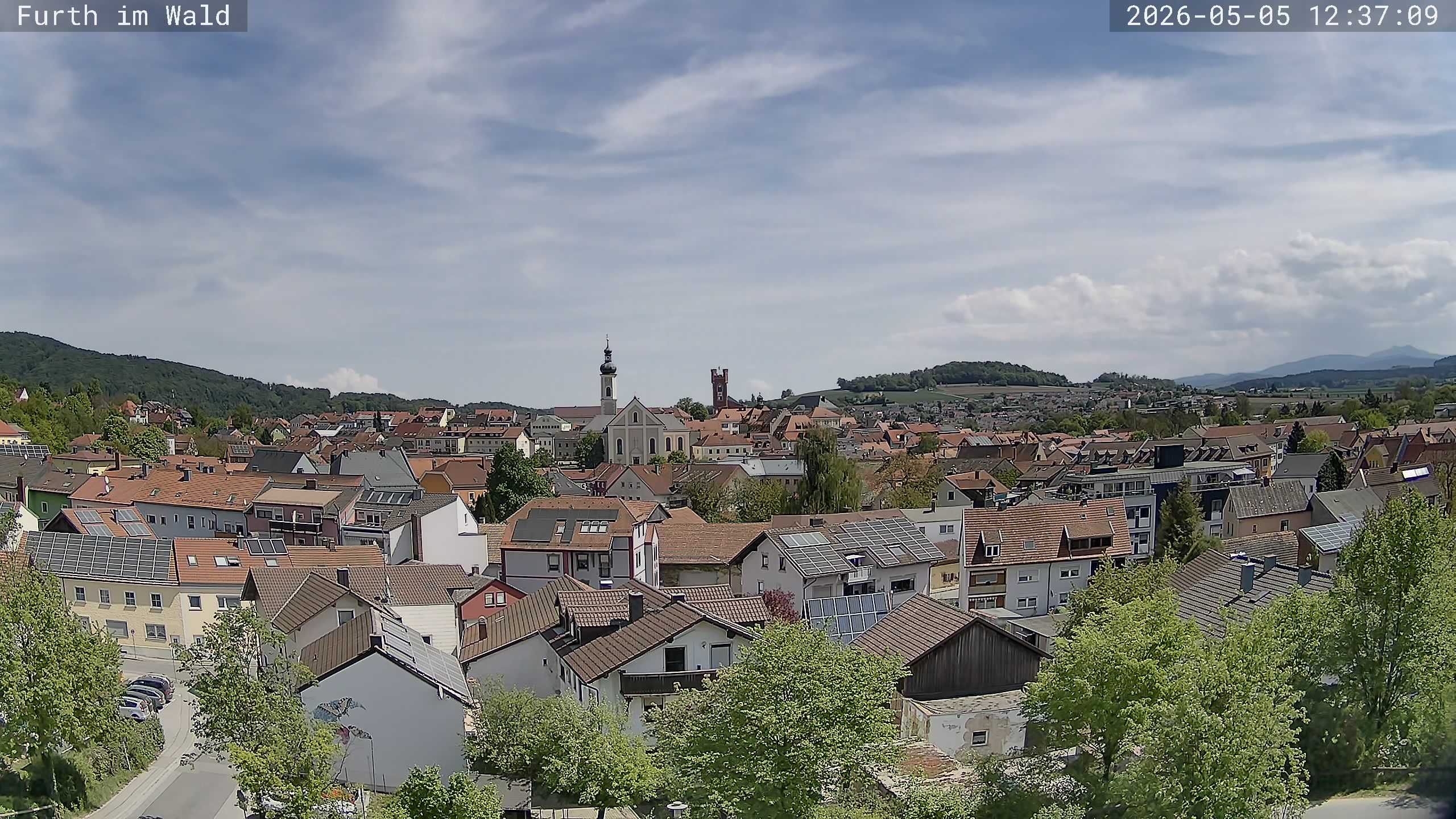 Archived image Webcam City of Furth im Wald