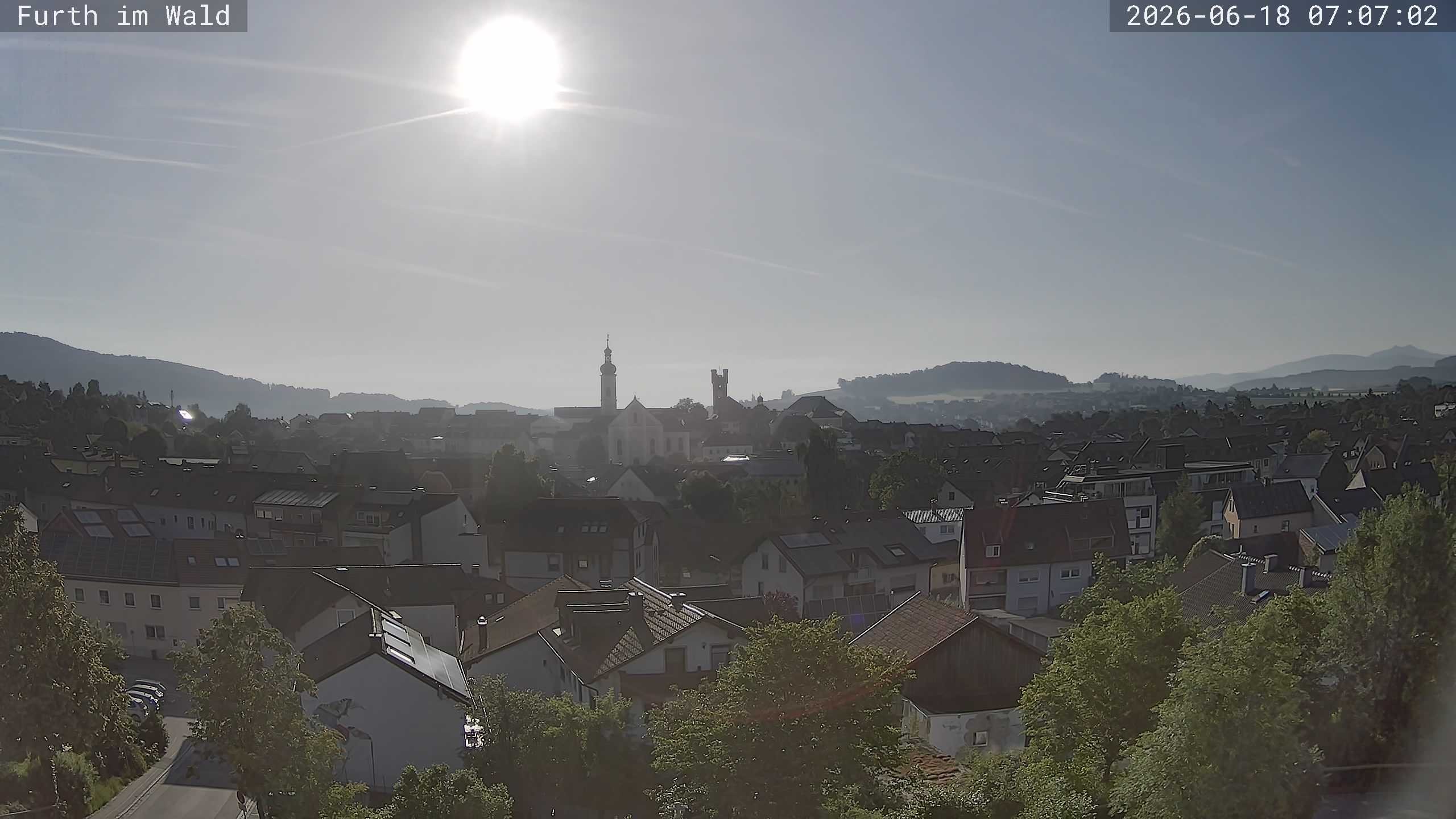 Archived image Webcam City of Furth im Wald