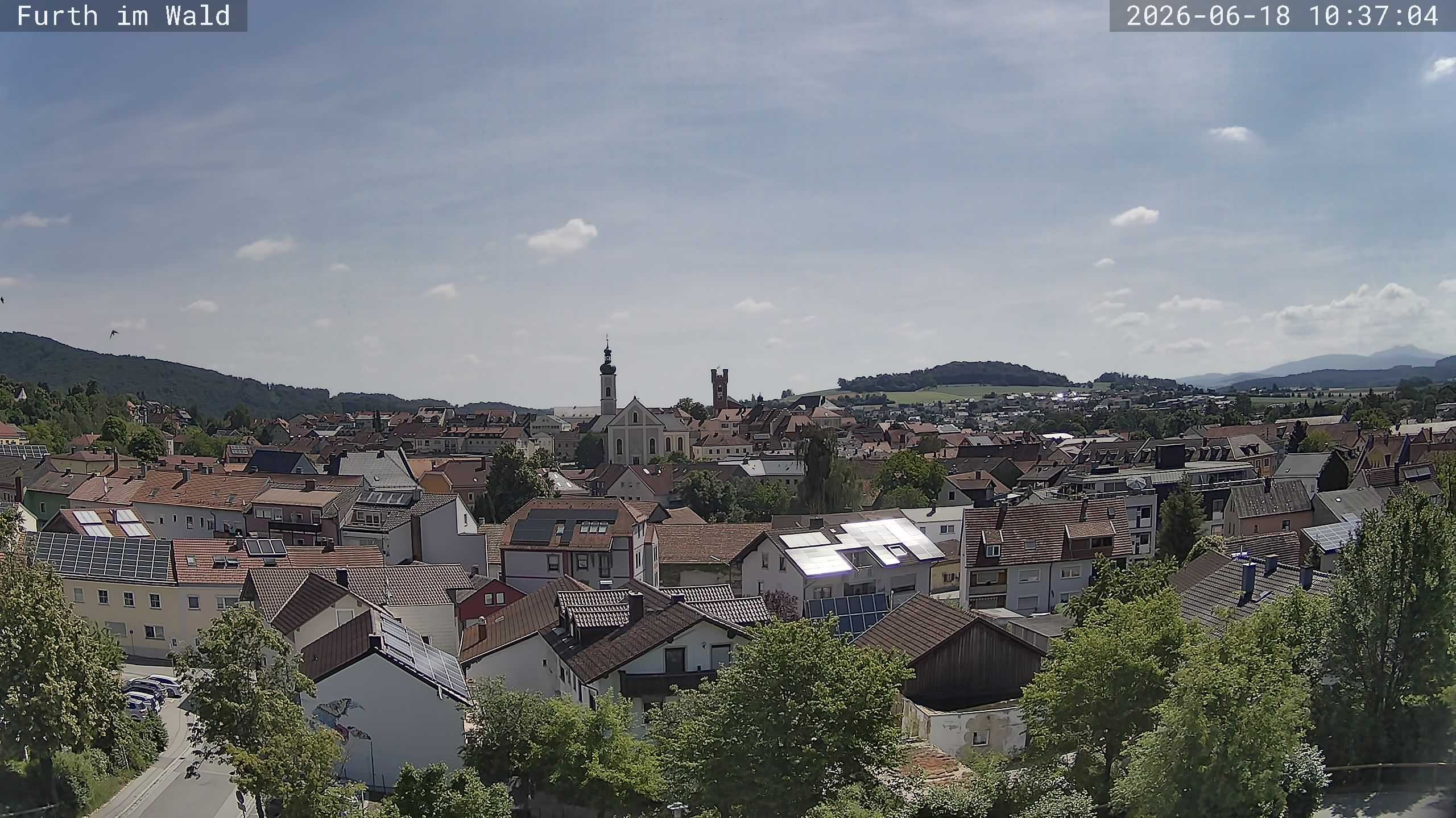 Archived image Webcam City of Furth im Wald