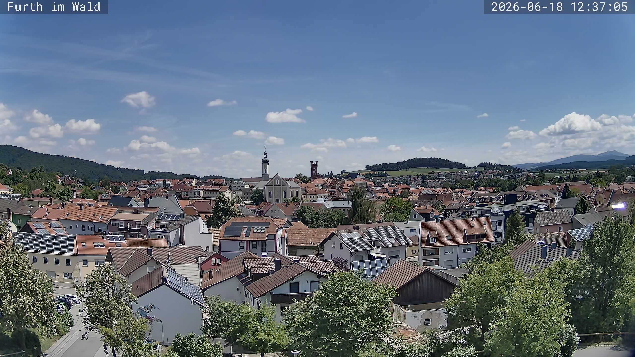 Archived image Webcam City of Furth im Wald