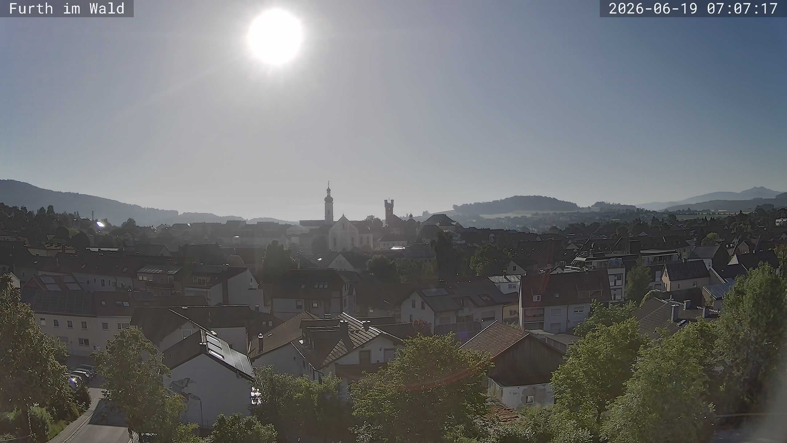 Archived image Webcam City of Furth im Wald