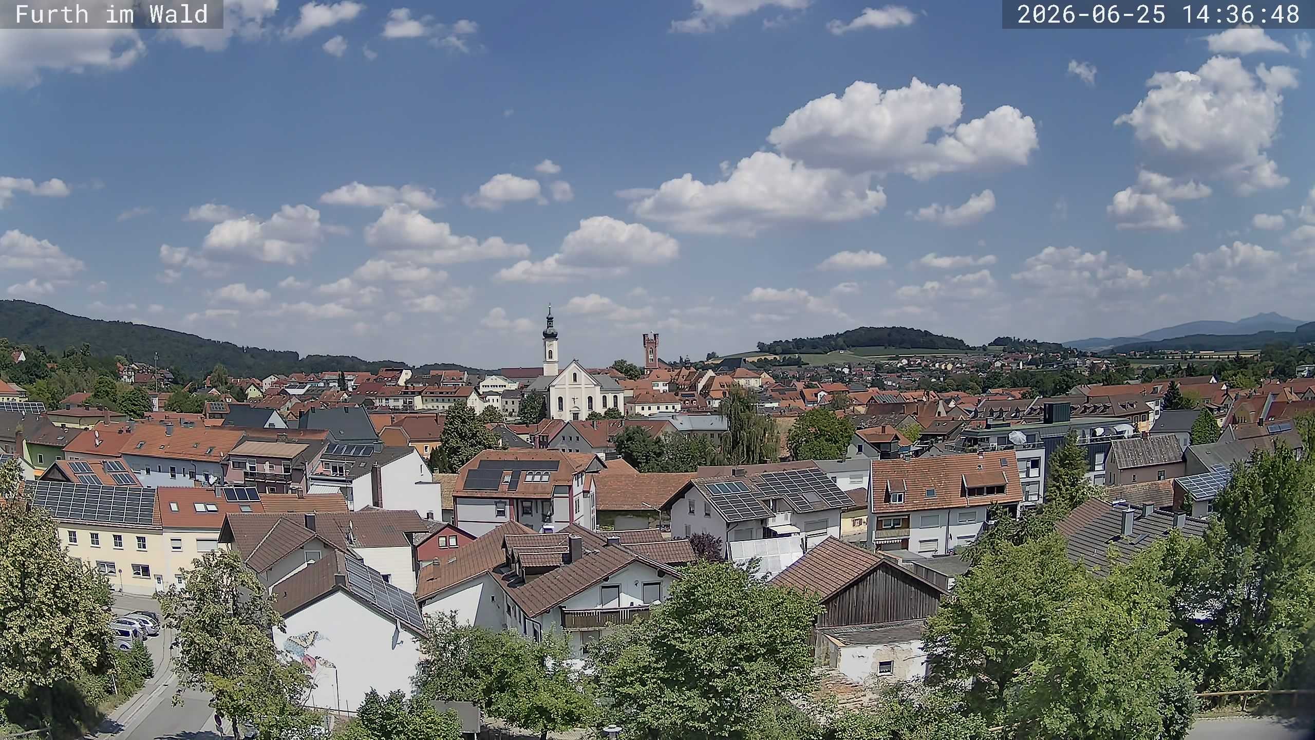 Archived image Webcam City of Furth im Wald