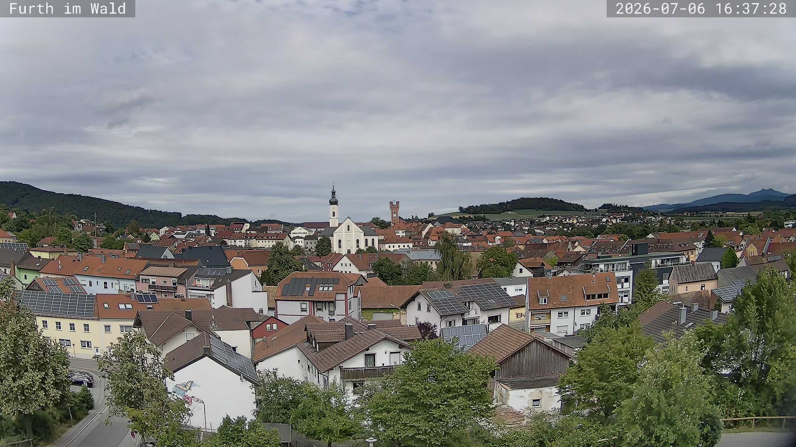 Archived image Webcam City of Furth im Wald