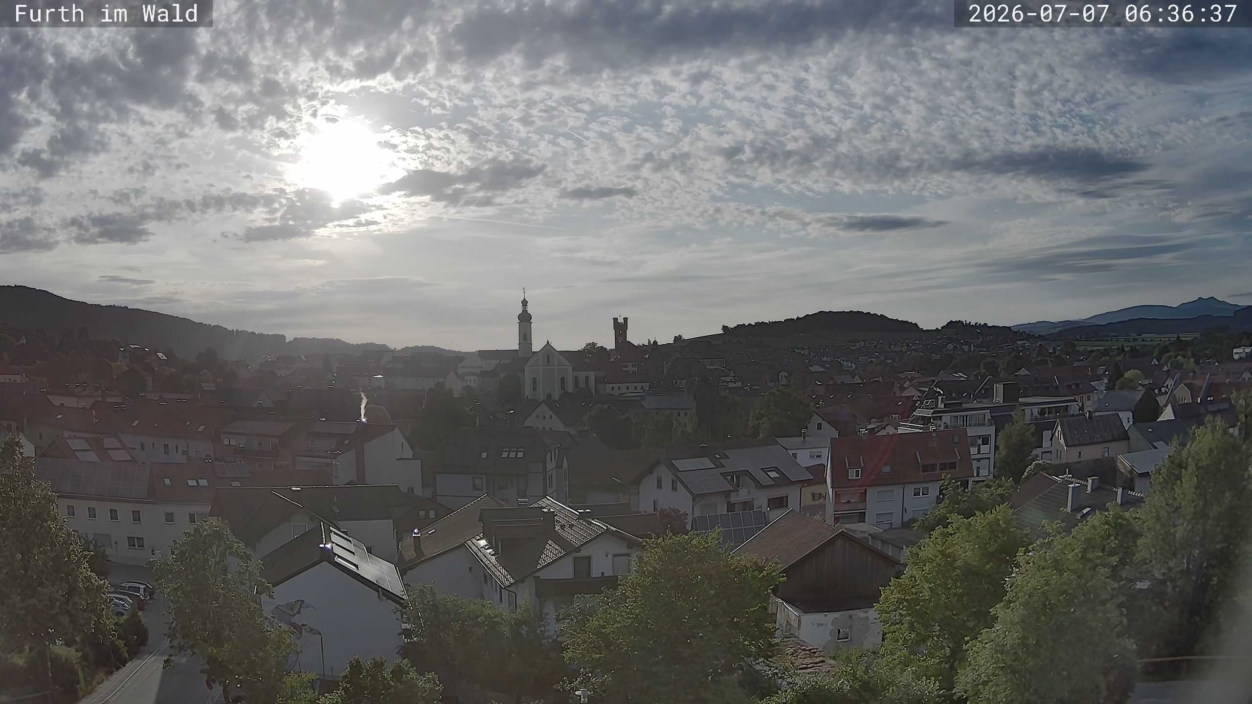 Archived image Webcam City of Furth im Wald