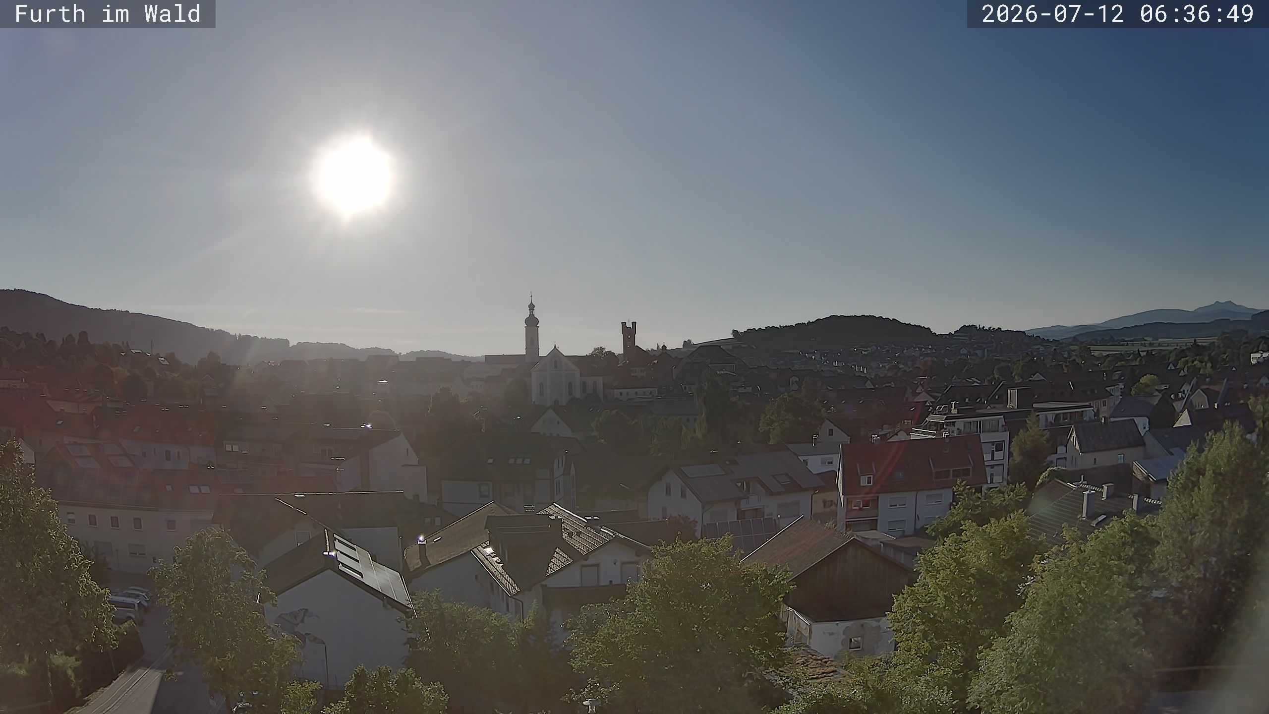 Archived image Webcam City of Furth im Wald