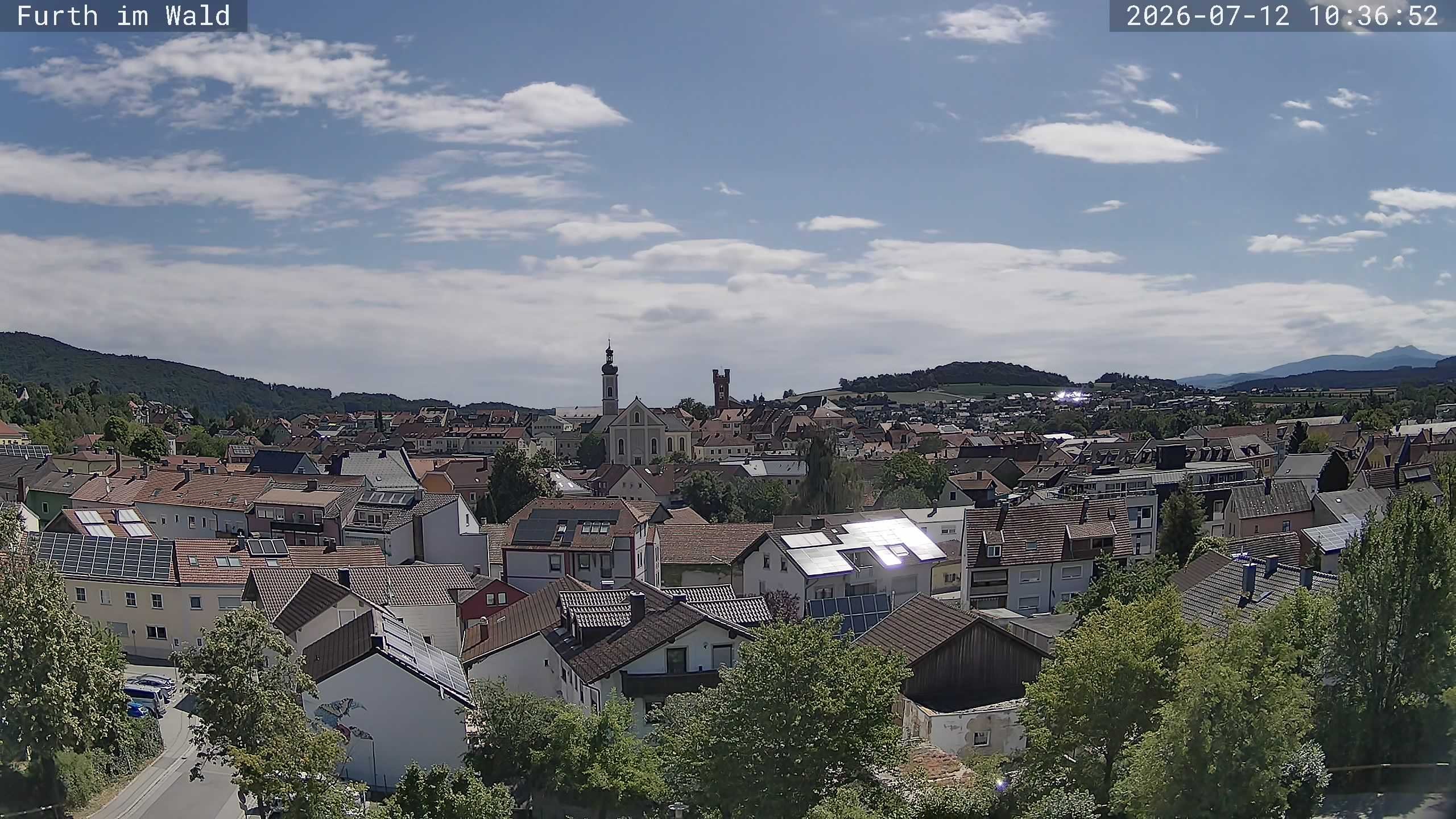 Archived image Webcam City of Furth im Wald