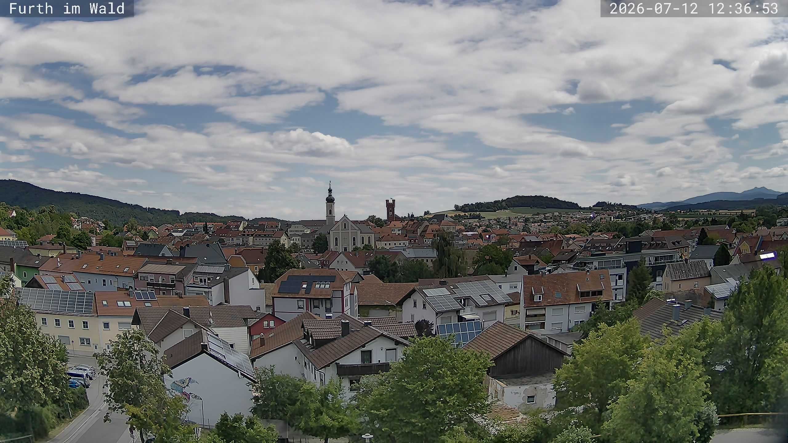 Archived image Webcam City of Furth im Wald