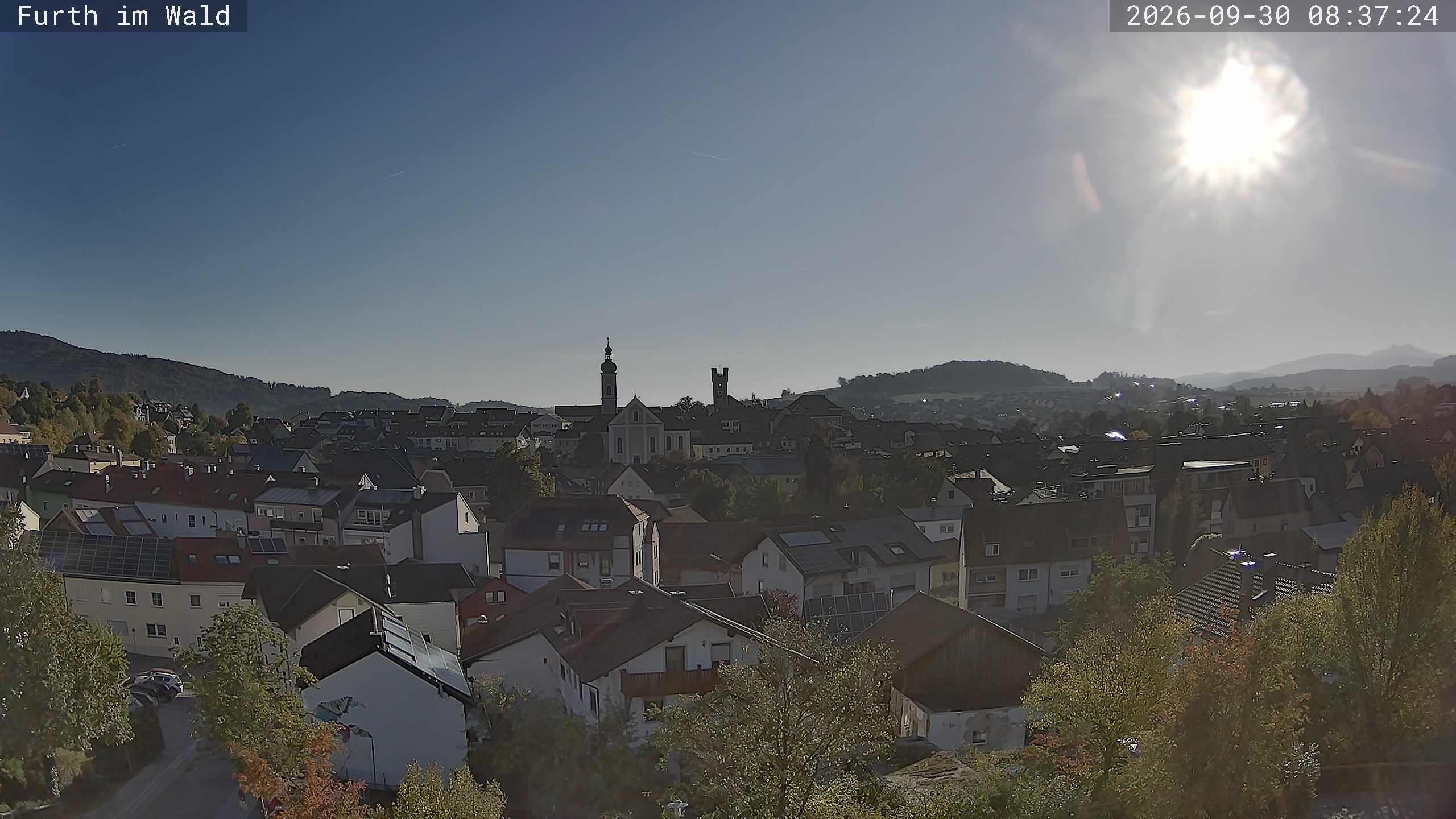 Archived image Webcam City of Furth im Wald