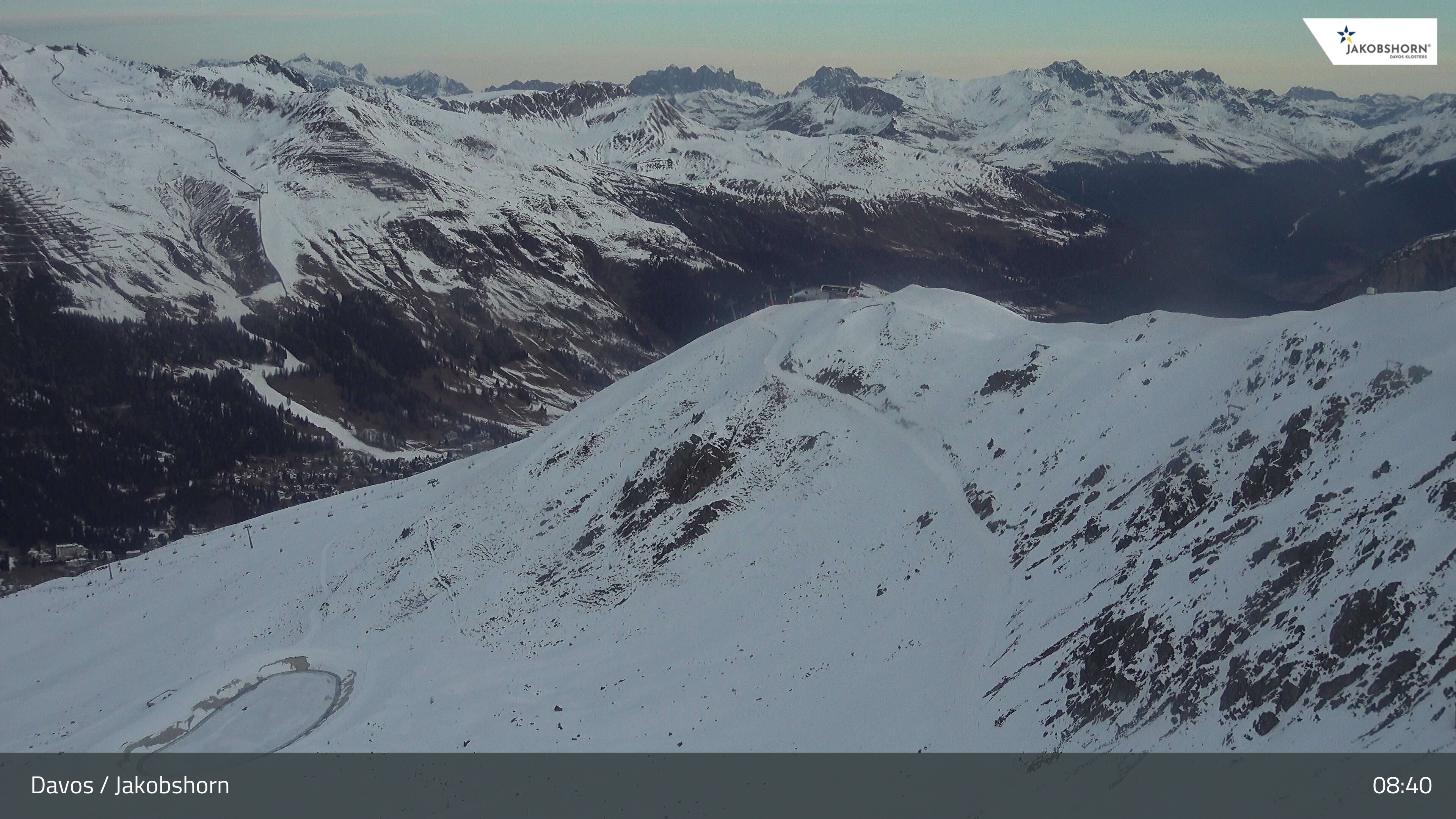 Archiv Foto Webcam Jakobshorn - Blick Richtung Brämabüel