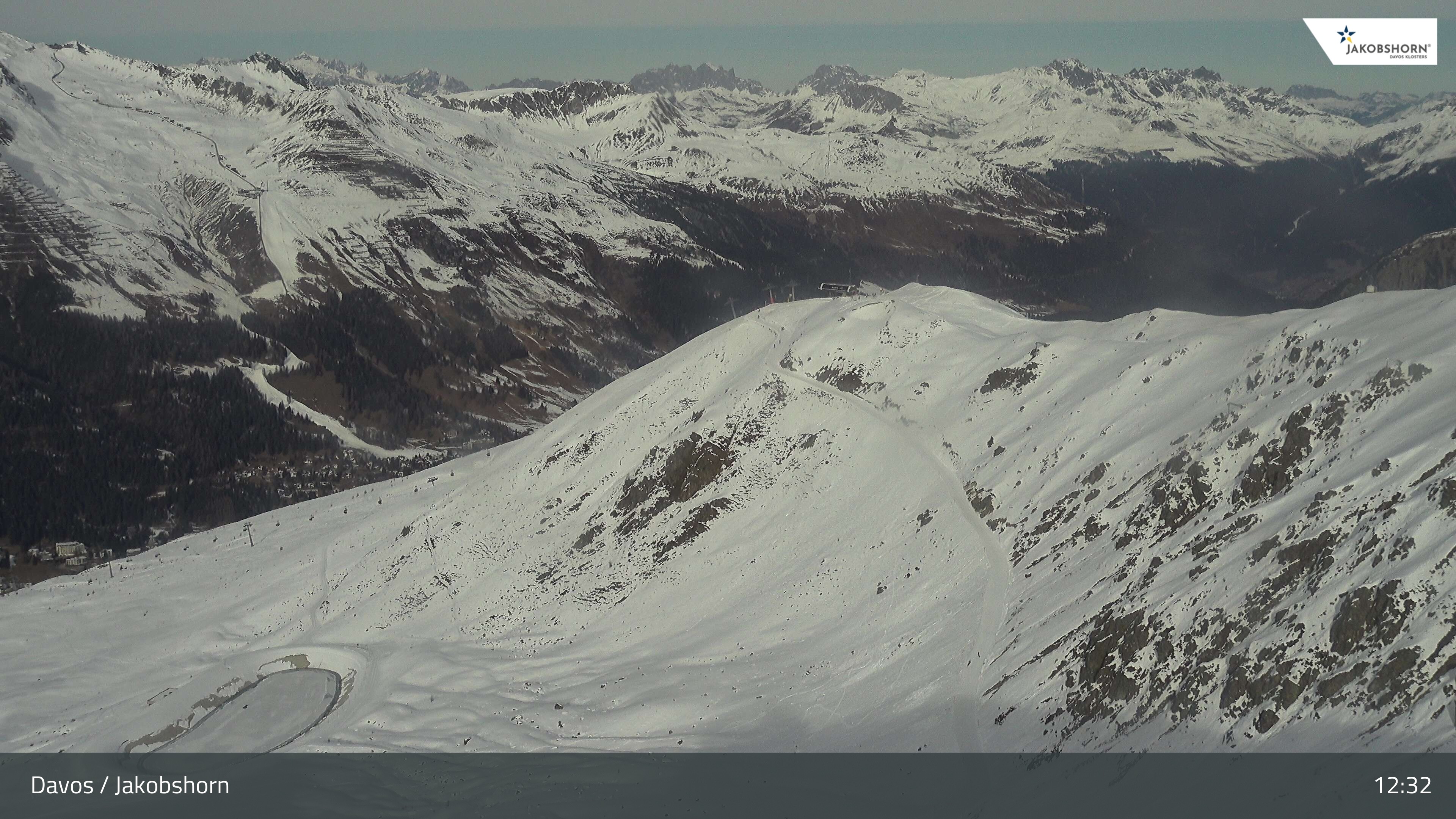 Archiv Foto Webcam Jakobshorn - Blick Richtung Brämabüel