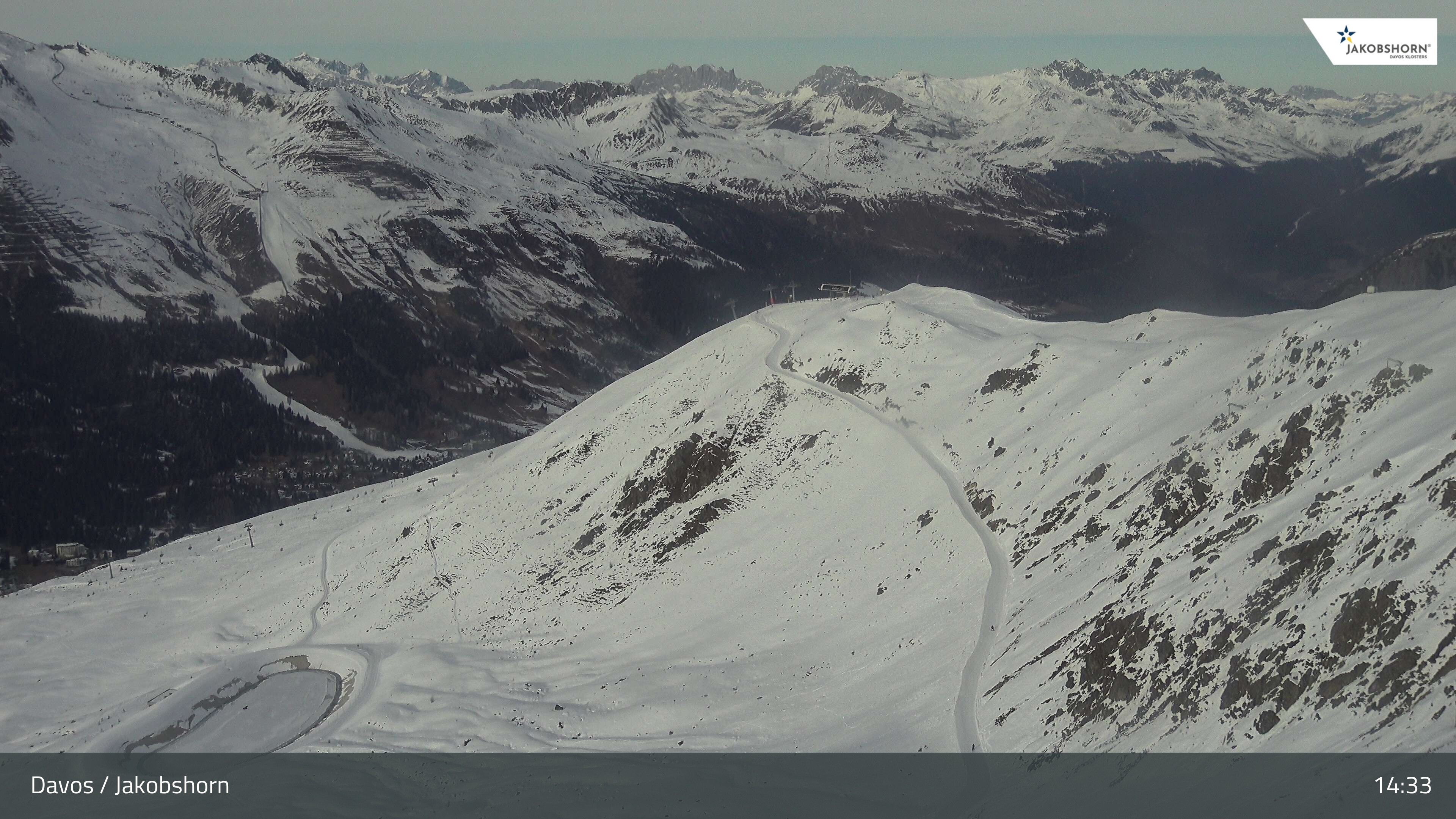 Archiv Foto Webcam Jakobshorn - Blick Richtung Brämabüel