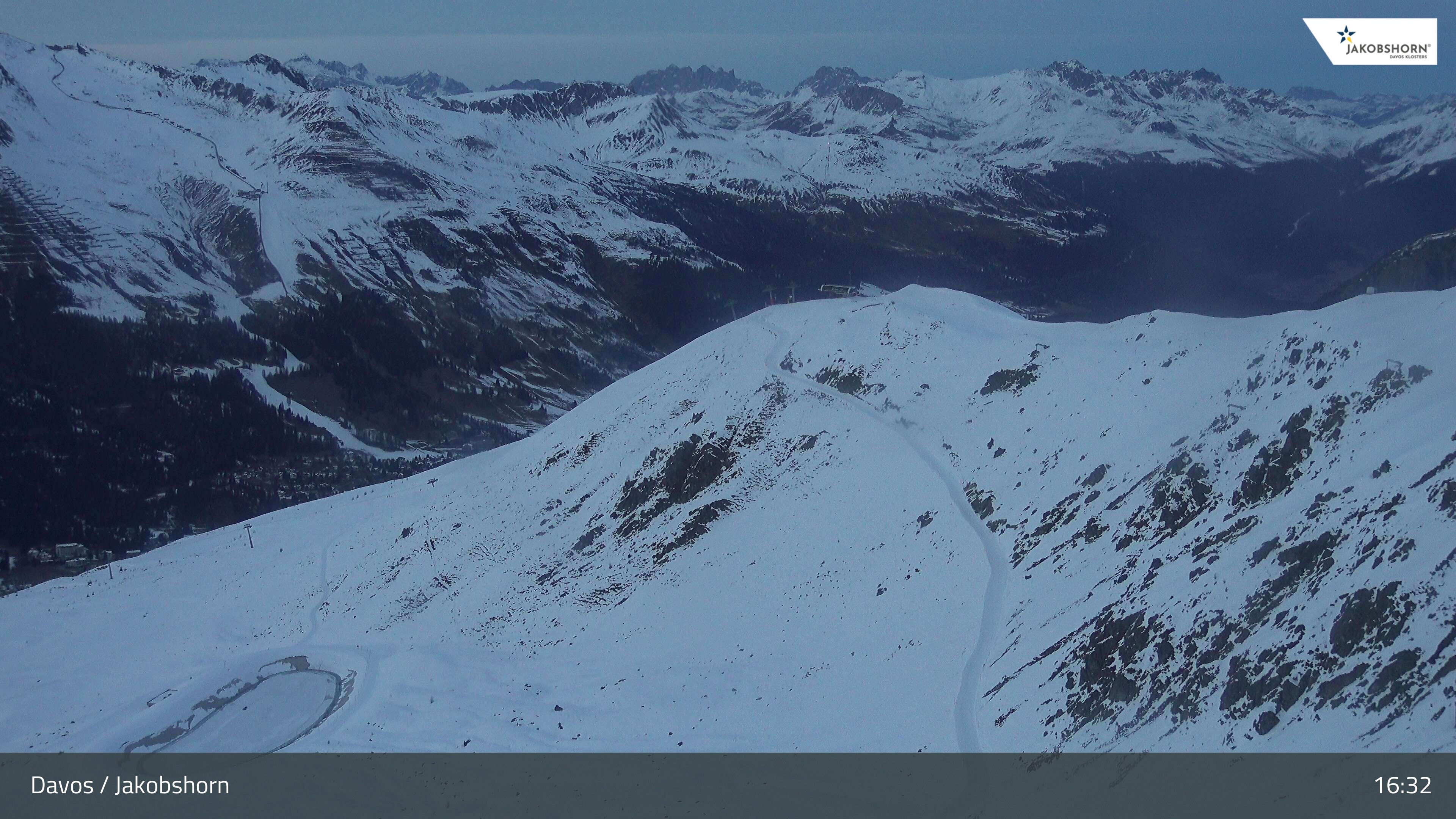 Archiv Foto Webcam Jakobshorn - Blick Richtung Brämabüel
