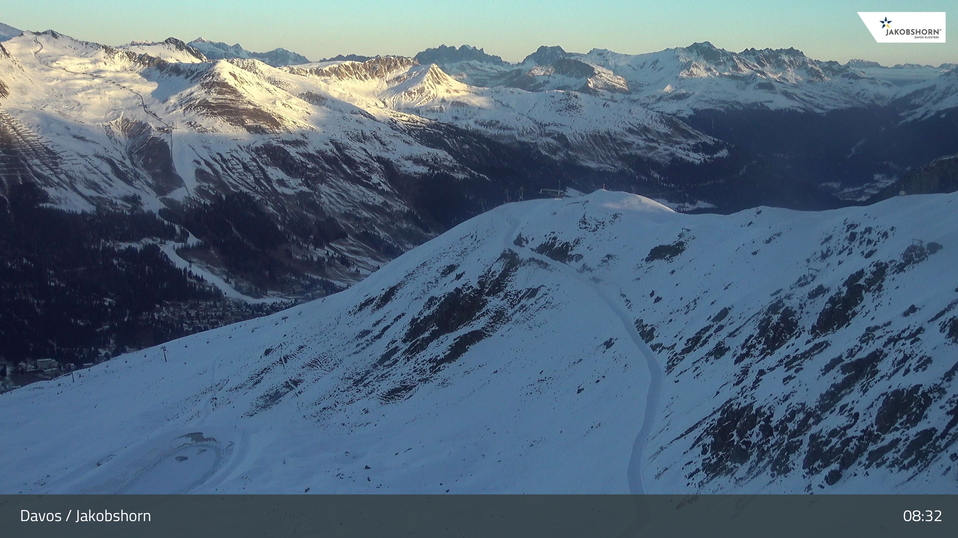 Archiv Foto Webcam Jakobshorn - Blick Richtung Brämabüel