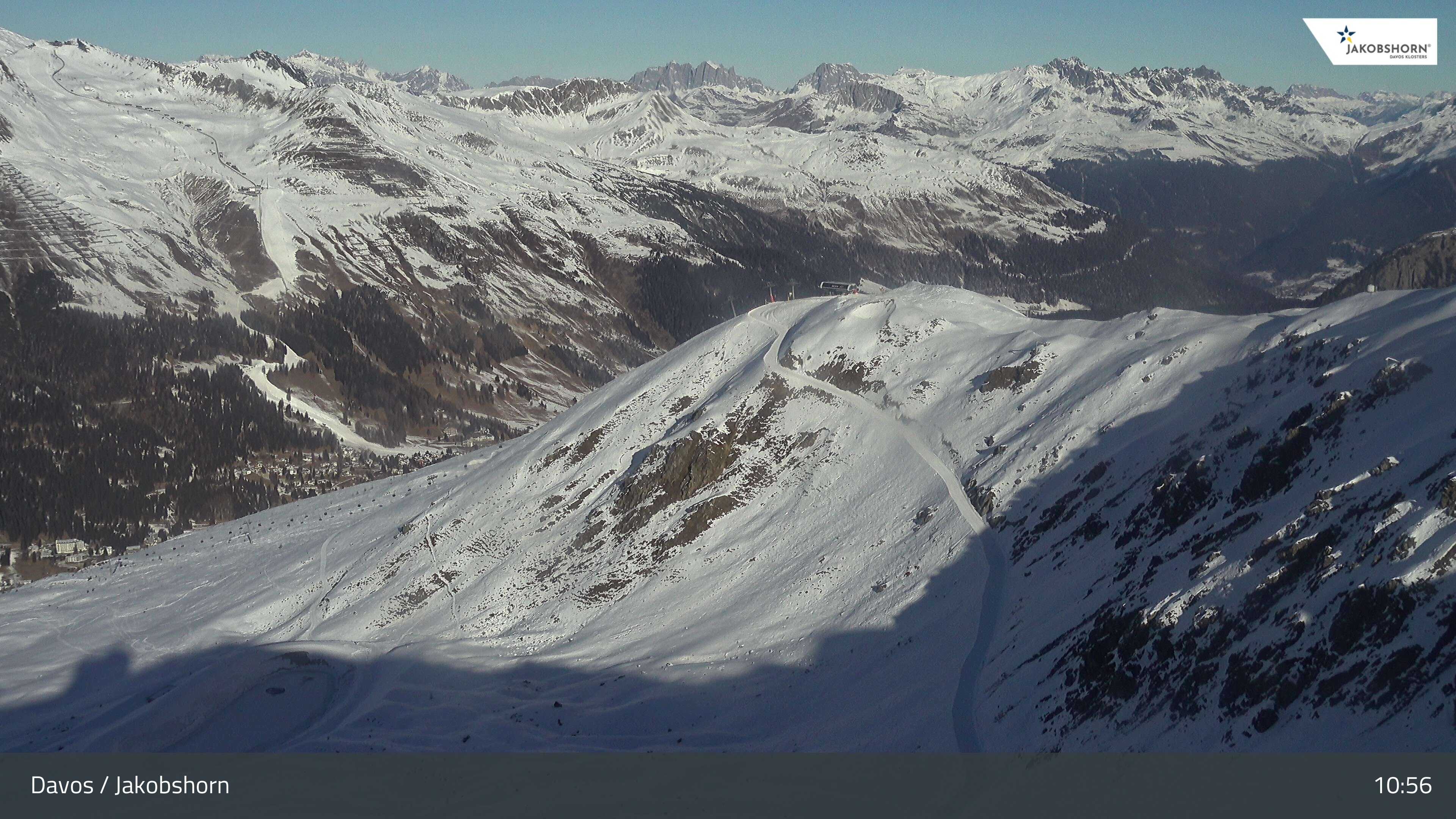 Archiv Foto Webcam Jakobshorn - Blick Richtung Brämabüel