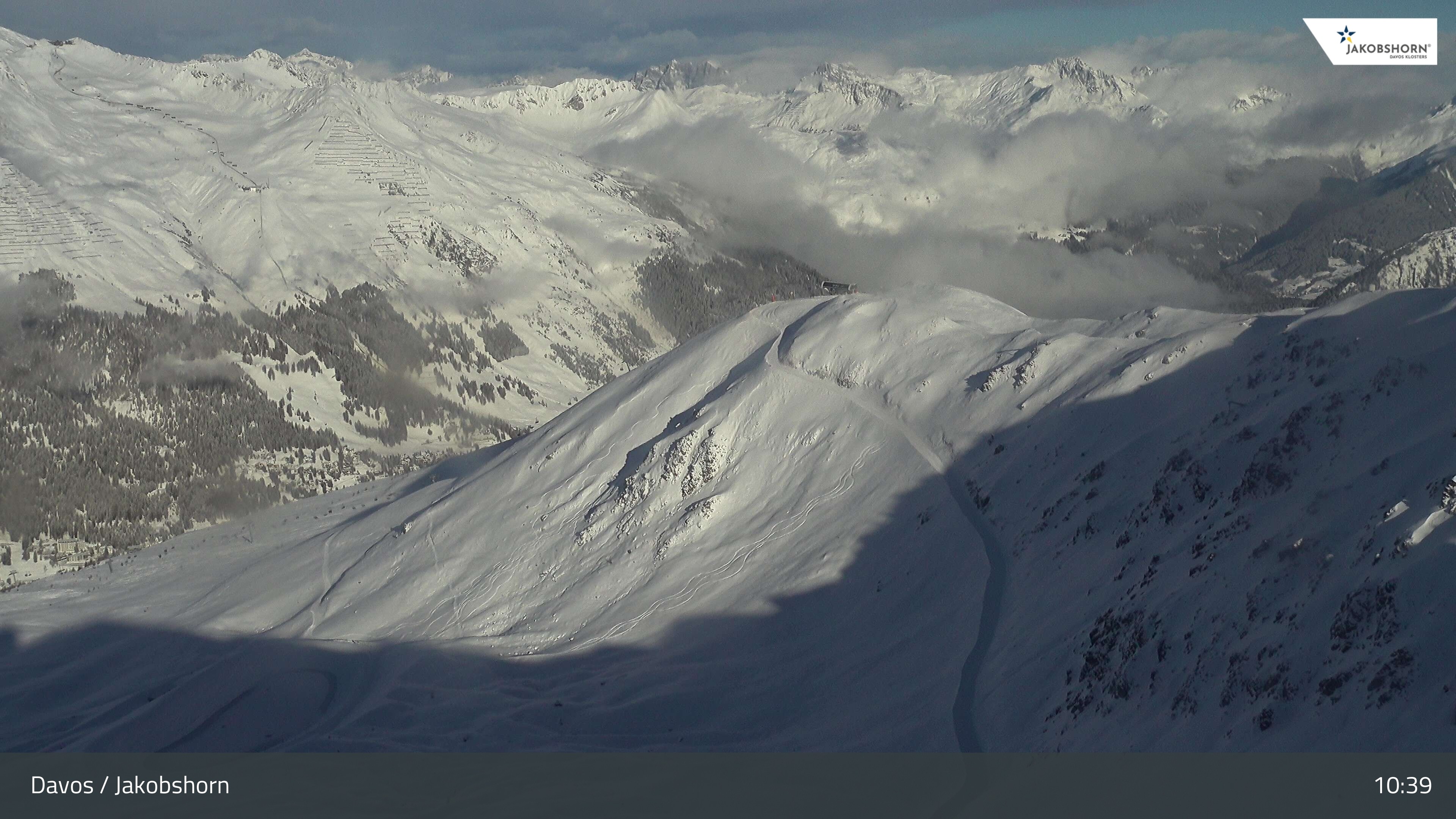 Archiv Foto Webcam Jakobshorn - Blick Richtung Brämabüel