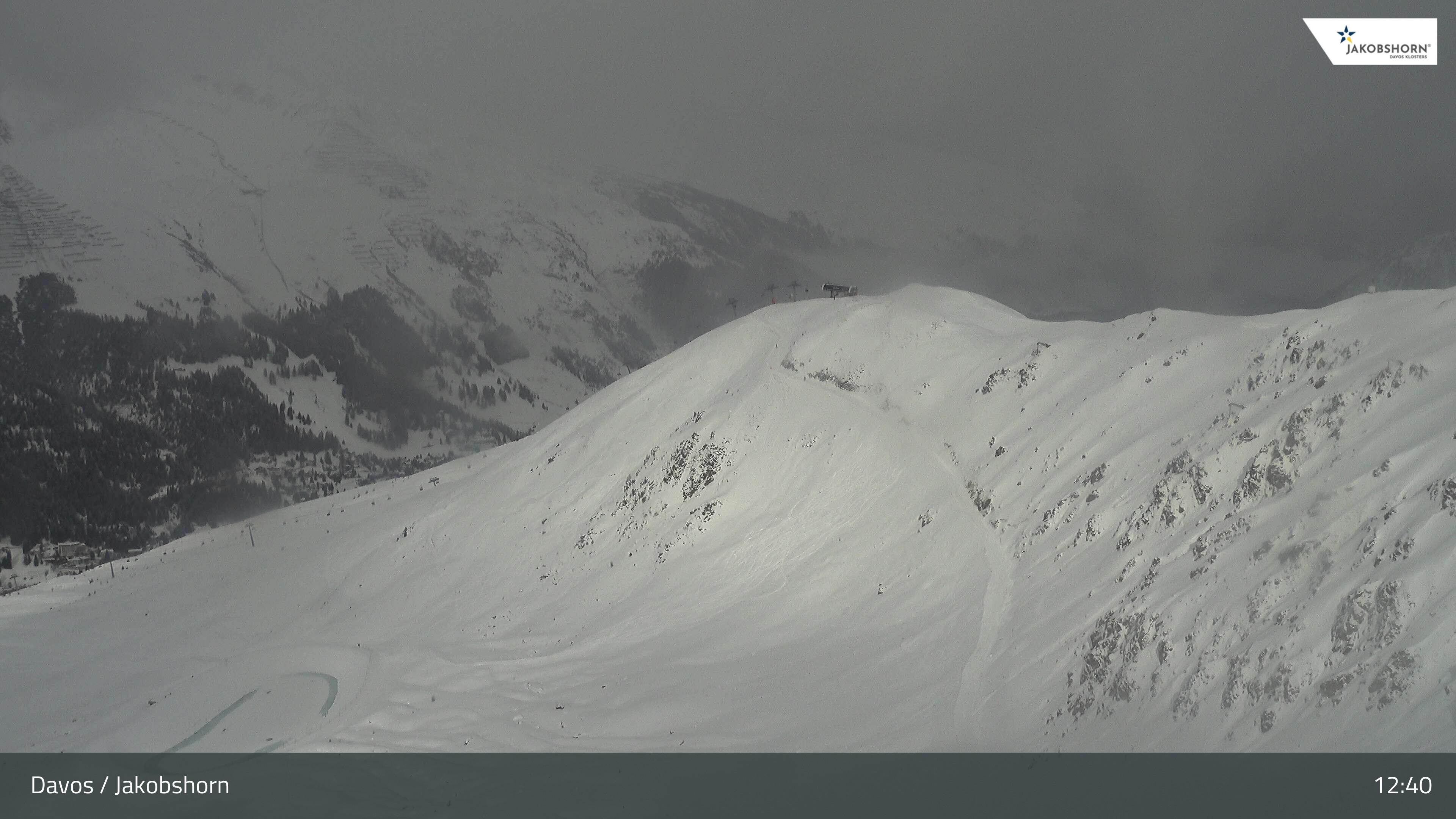 Archiv Foto Webcam Jakobshorn - Blick Richtung Brämabüel