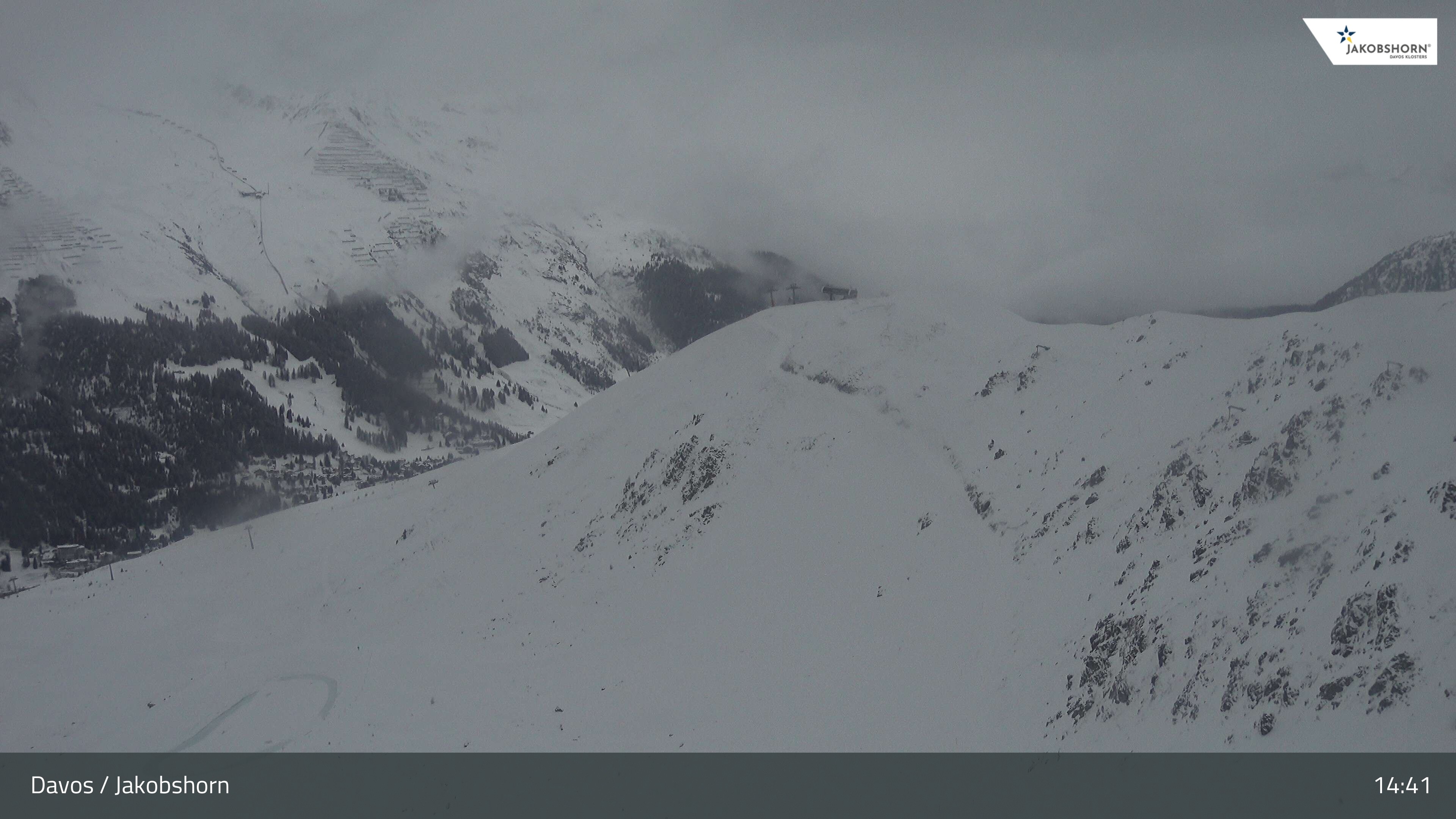 Archiv Foto Webcam Jakobshorn - Blick Richtung Brämabüel