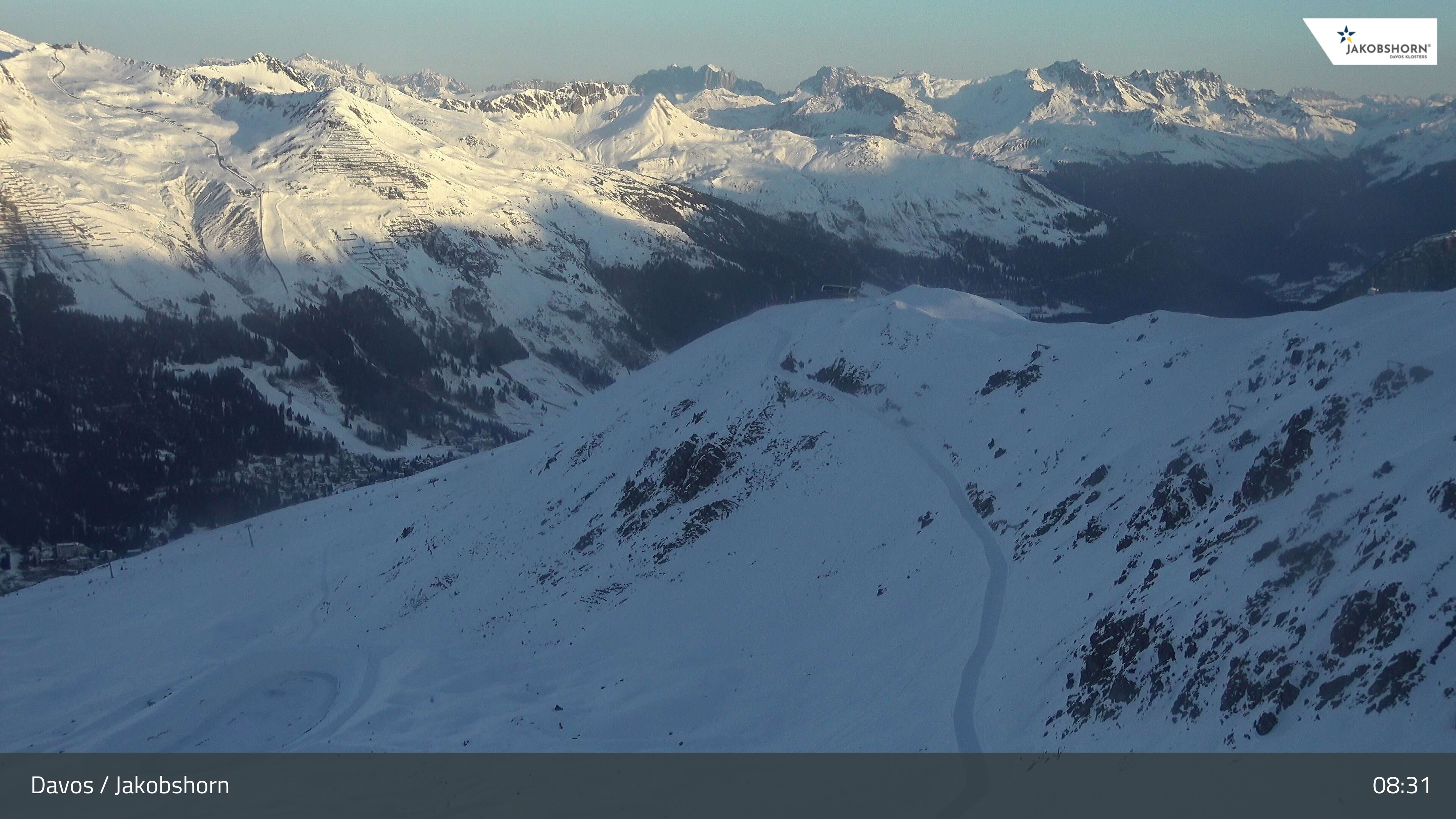 Archiv Foto Webcam Jakobshorn - Blick Richtung Brämabüel
