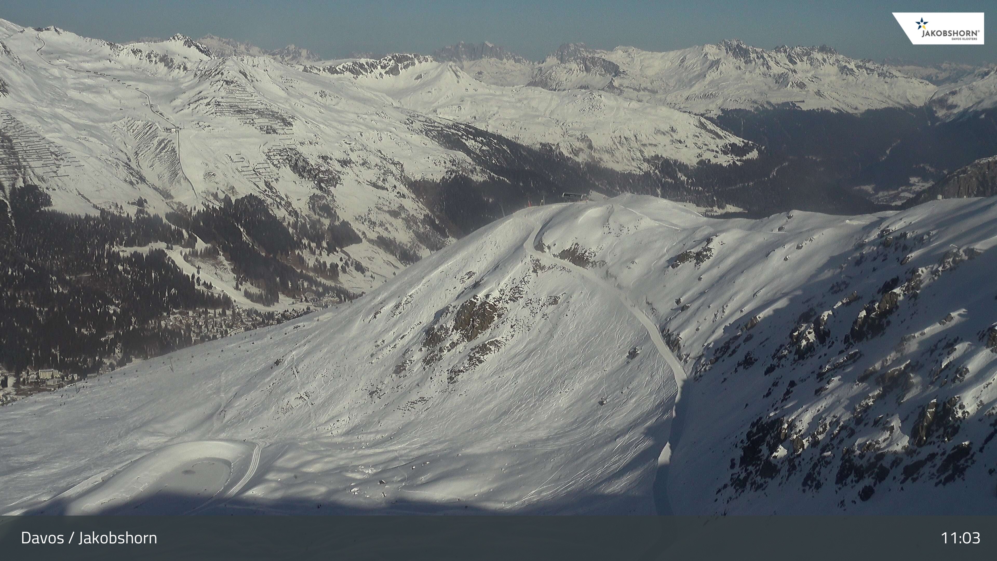 Archiv Foto Webcam Jakobshorn - Blick Richtung Brämabüel