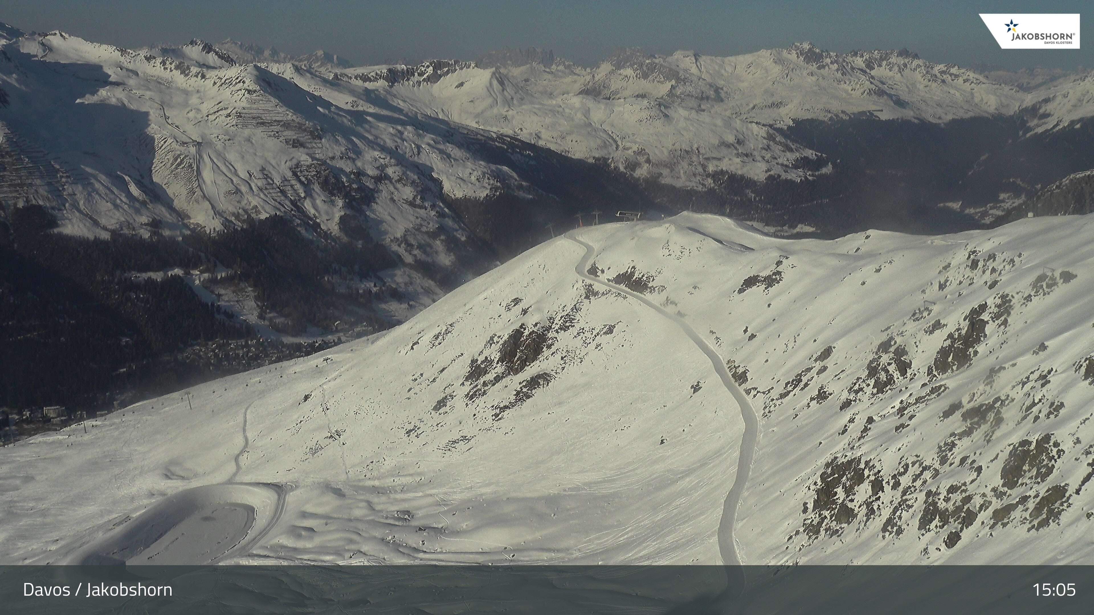 Archiv Foto Webcam Jakobshorn - Blick Richtung Brämabüel