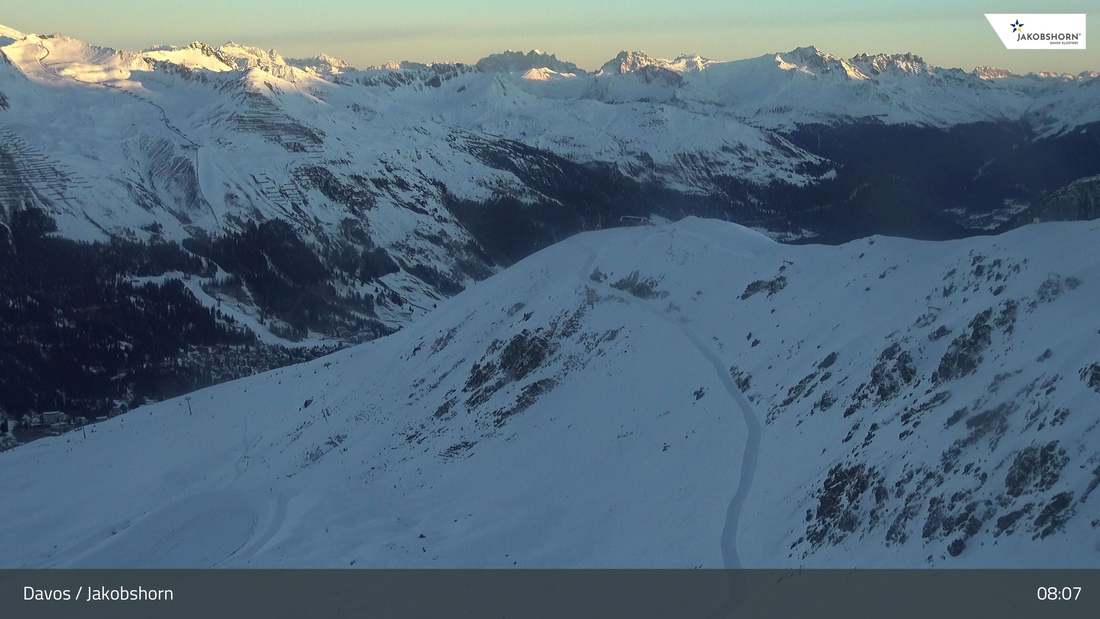 Archiv Foto Webcam Jakobshorn - Blick Richtung Brämabüel