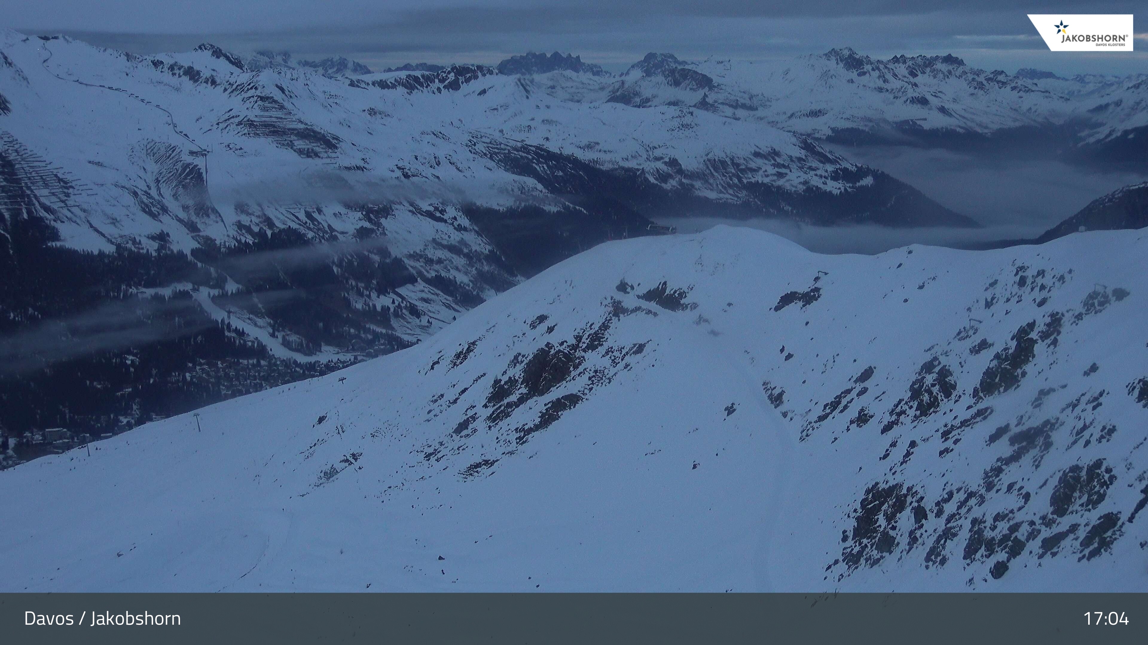 Archiv Foto Webcam Jakobshorn - Blick Richtung Brämabüel